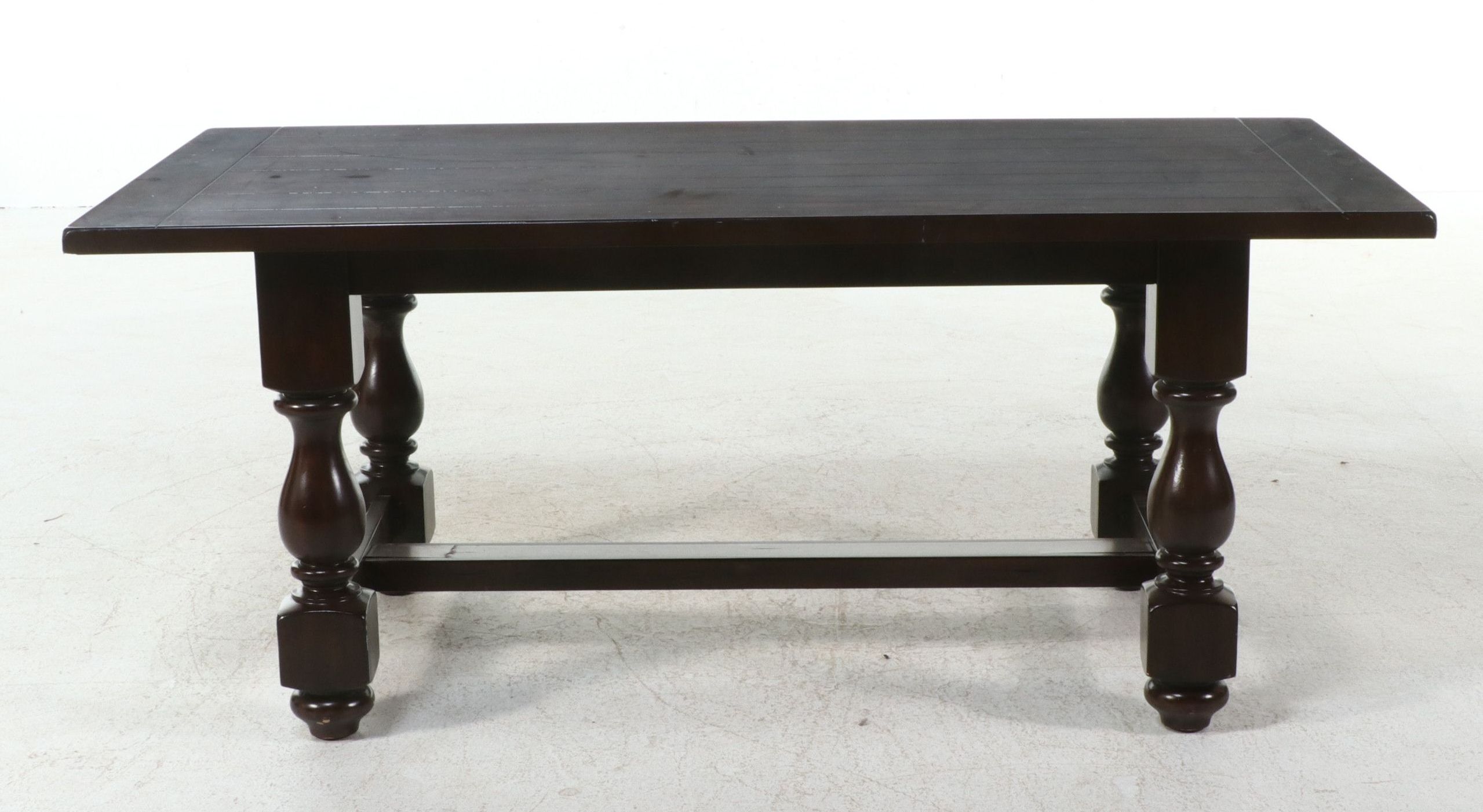 Flemish Baroque Style Contemporary Trestle-Base Dining Table