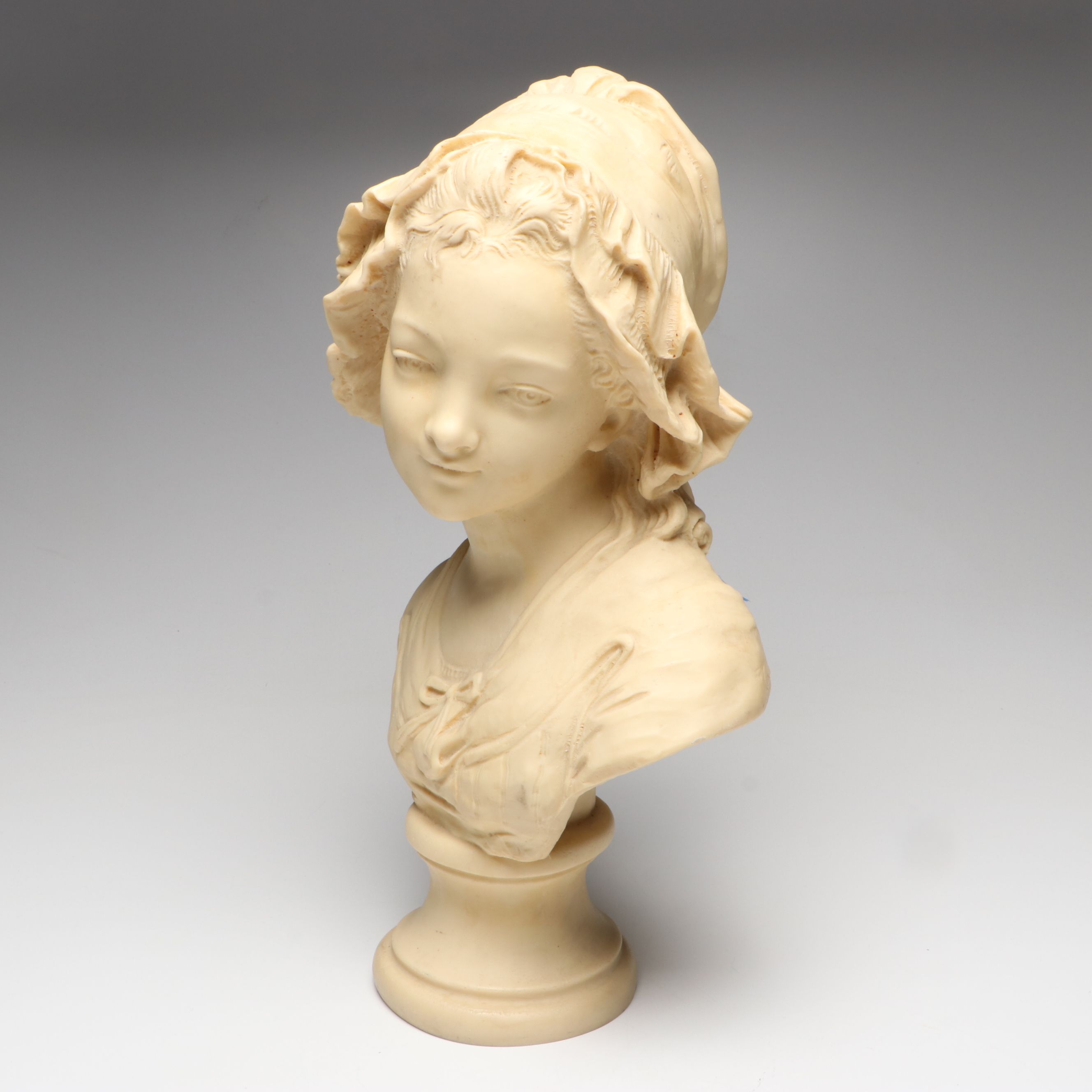 French "Peasant Girl" Bust After Grinham Niam, 20th Century