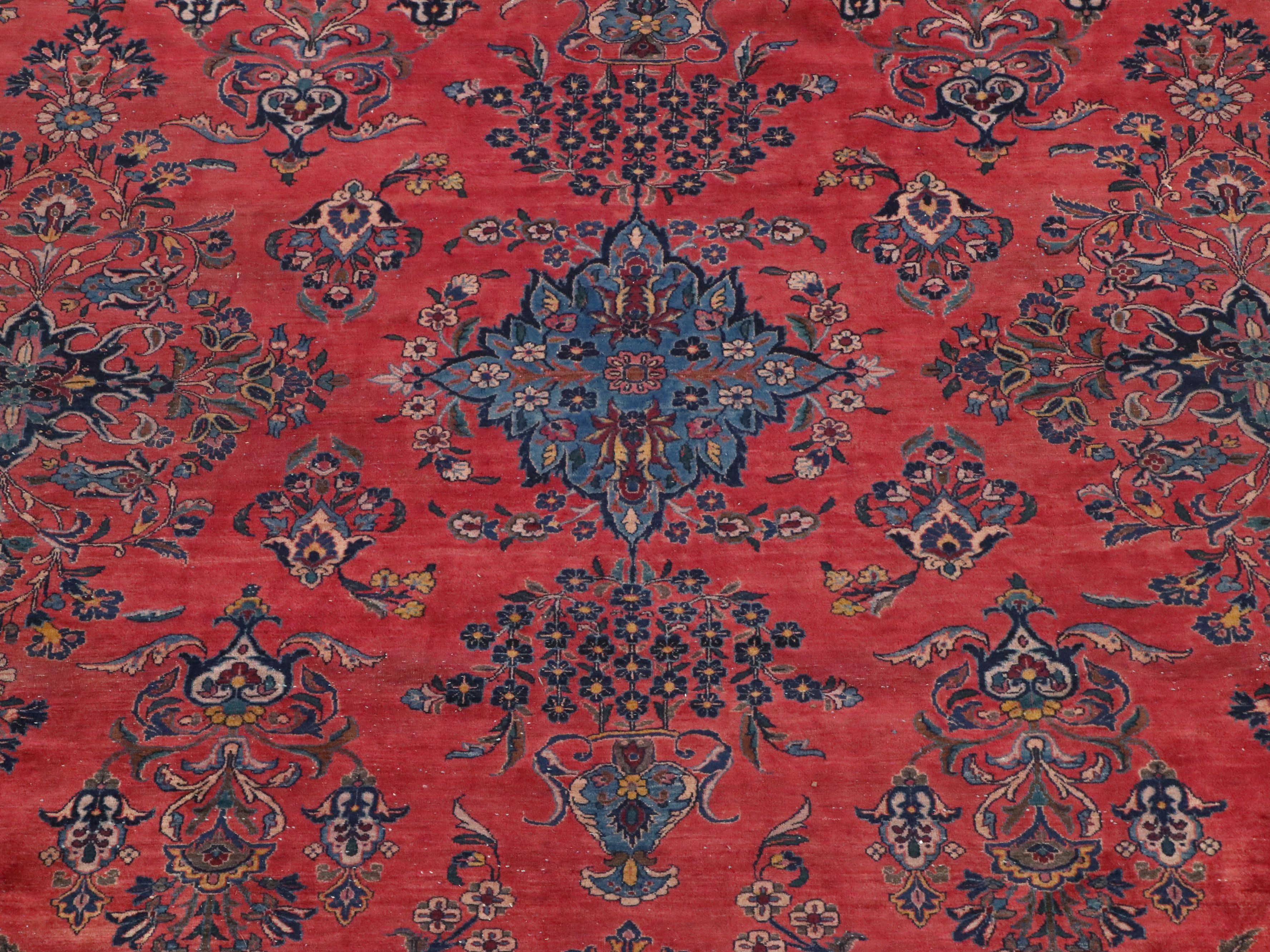 11'11 x 15' Hand-Knotted Persian Sarouk Room-Sized Rug