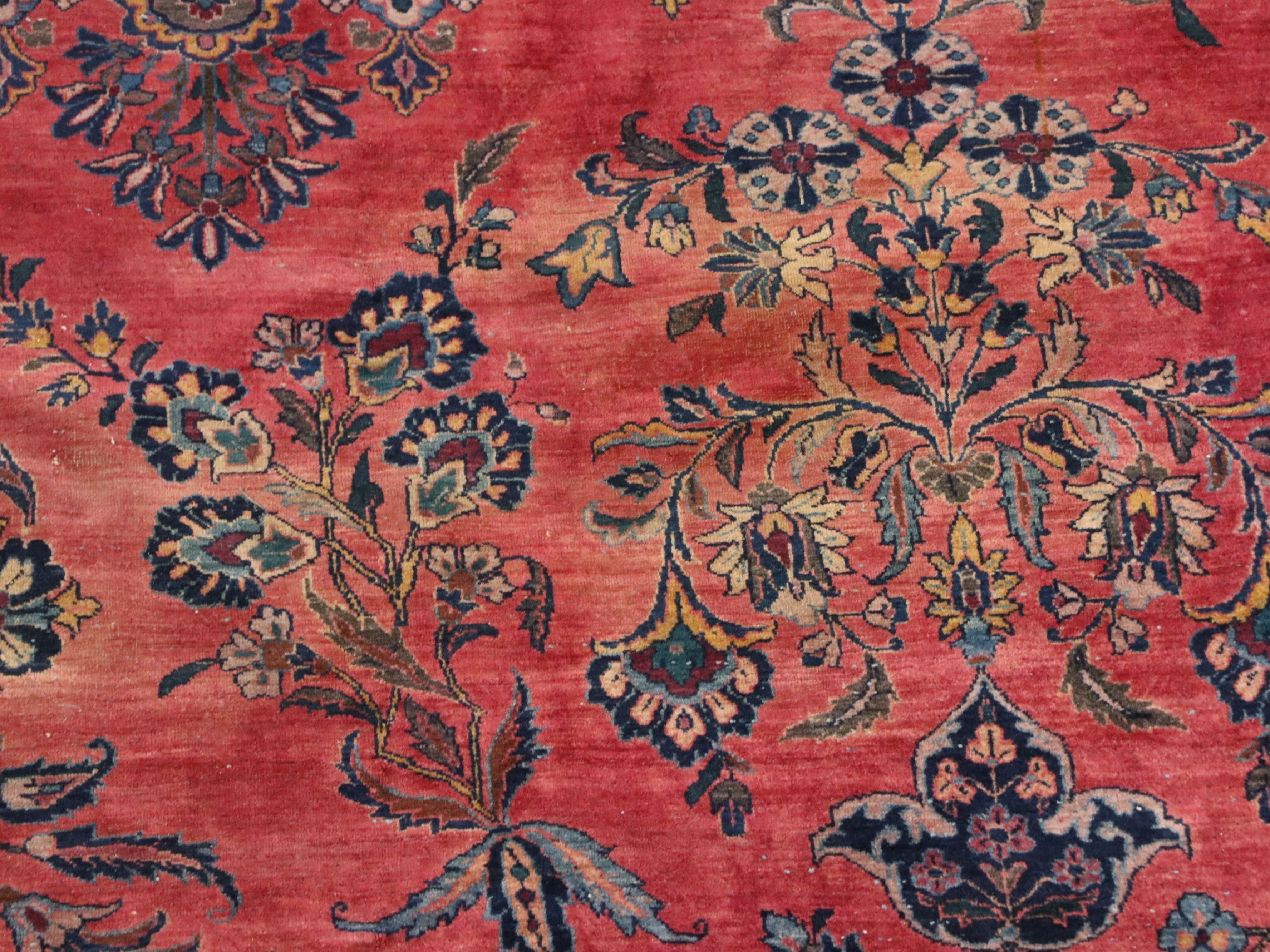 11'11 x 15' Hand-Knotted Persian Sarouk Room-Sized Rug