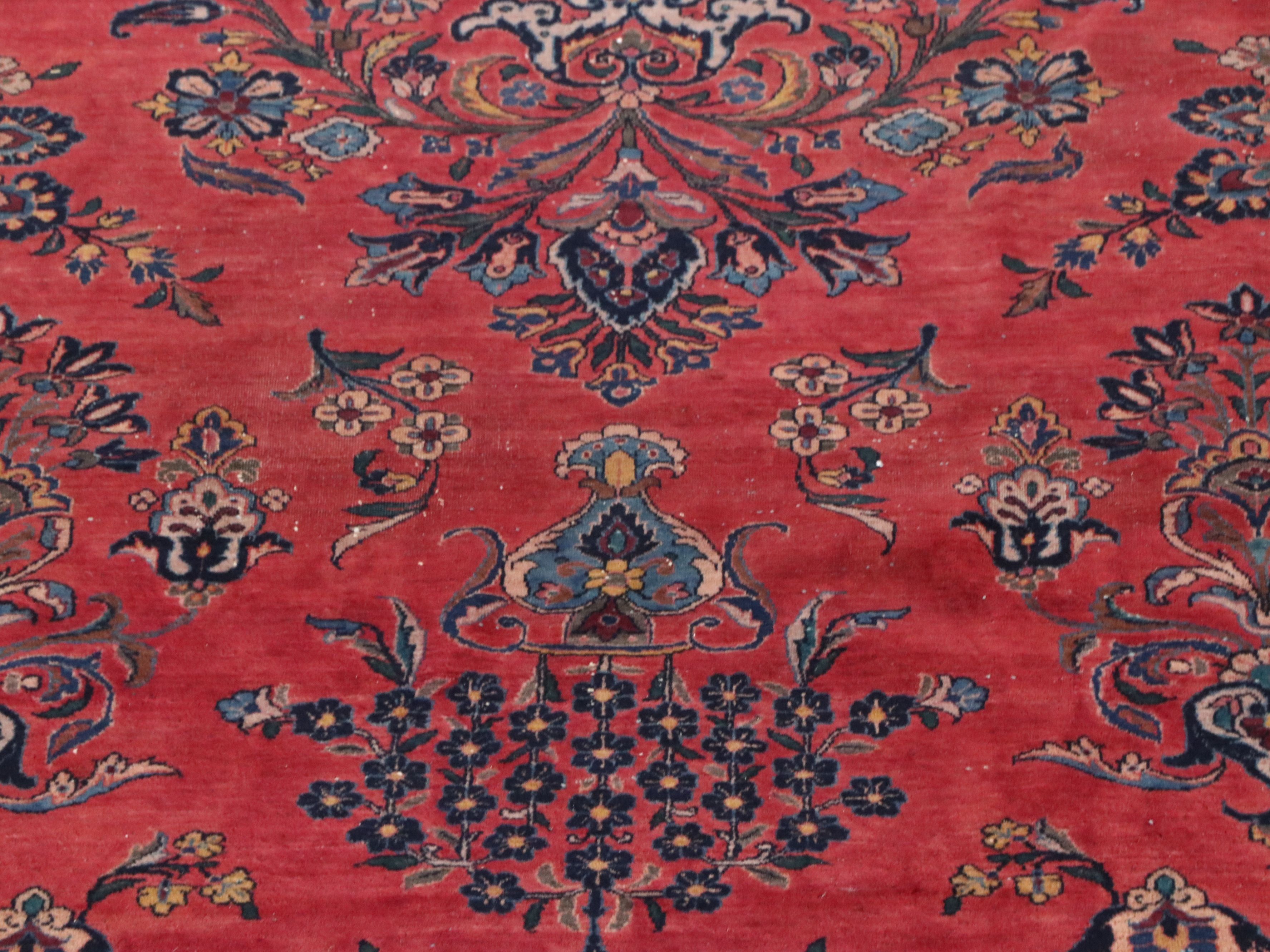 11'11 x 15' Hand-Knotted Persian Sarouk Room-Sized Rug