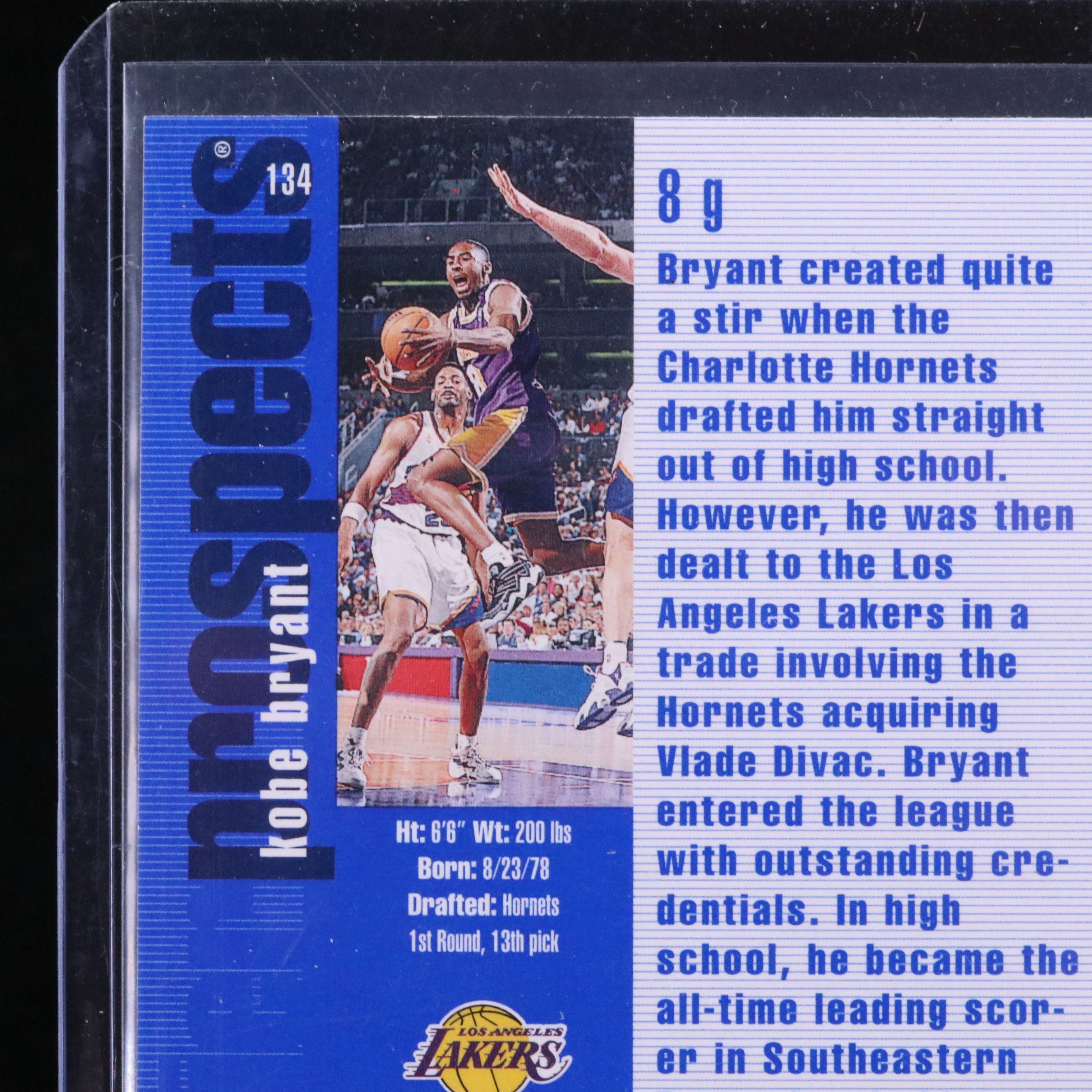 1996-97 SP Kobe Bryant Los Angeles Lakers Rookie Card