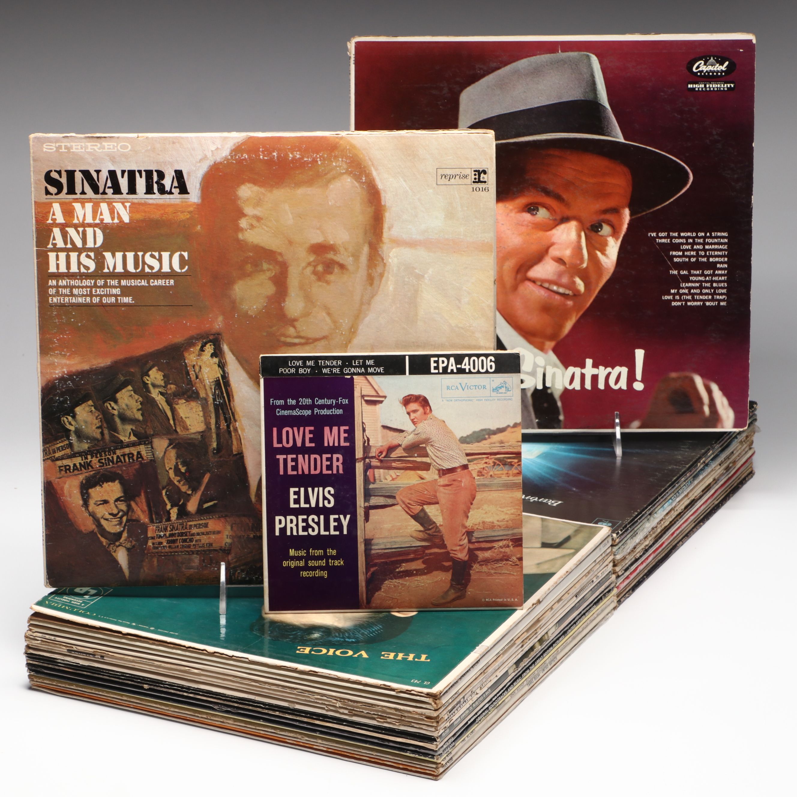 Elvis, Nat King Cole, Paul Anka, and More Vinyl Record Albums