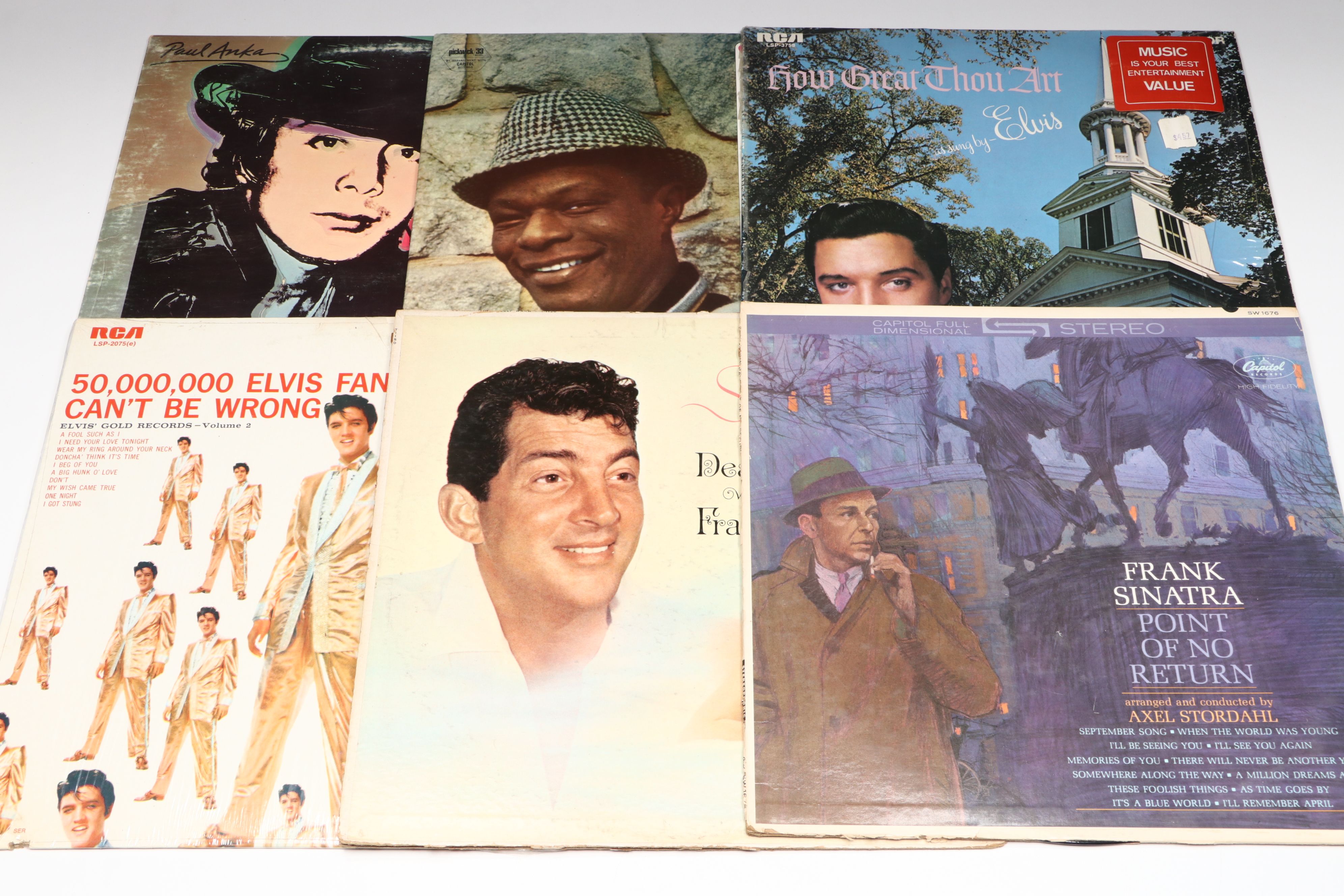 Elvis, Nat King Cole, Paul Anka, and More Vinyl Record Albums
