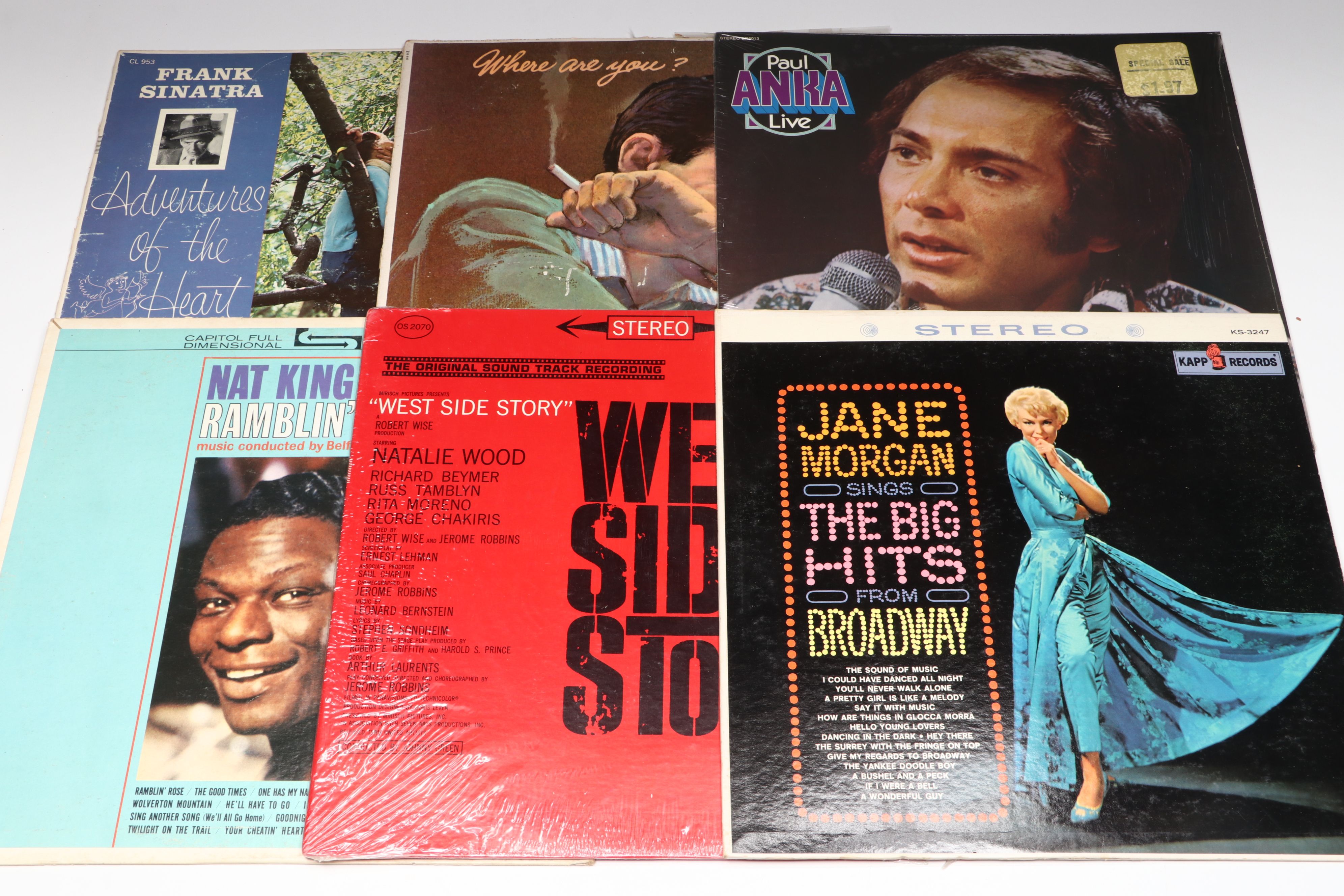 Elvis, Nat King Cole, Paul Anka, and More Vinyl Record Albums
