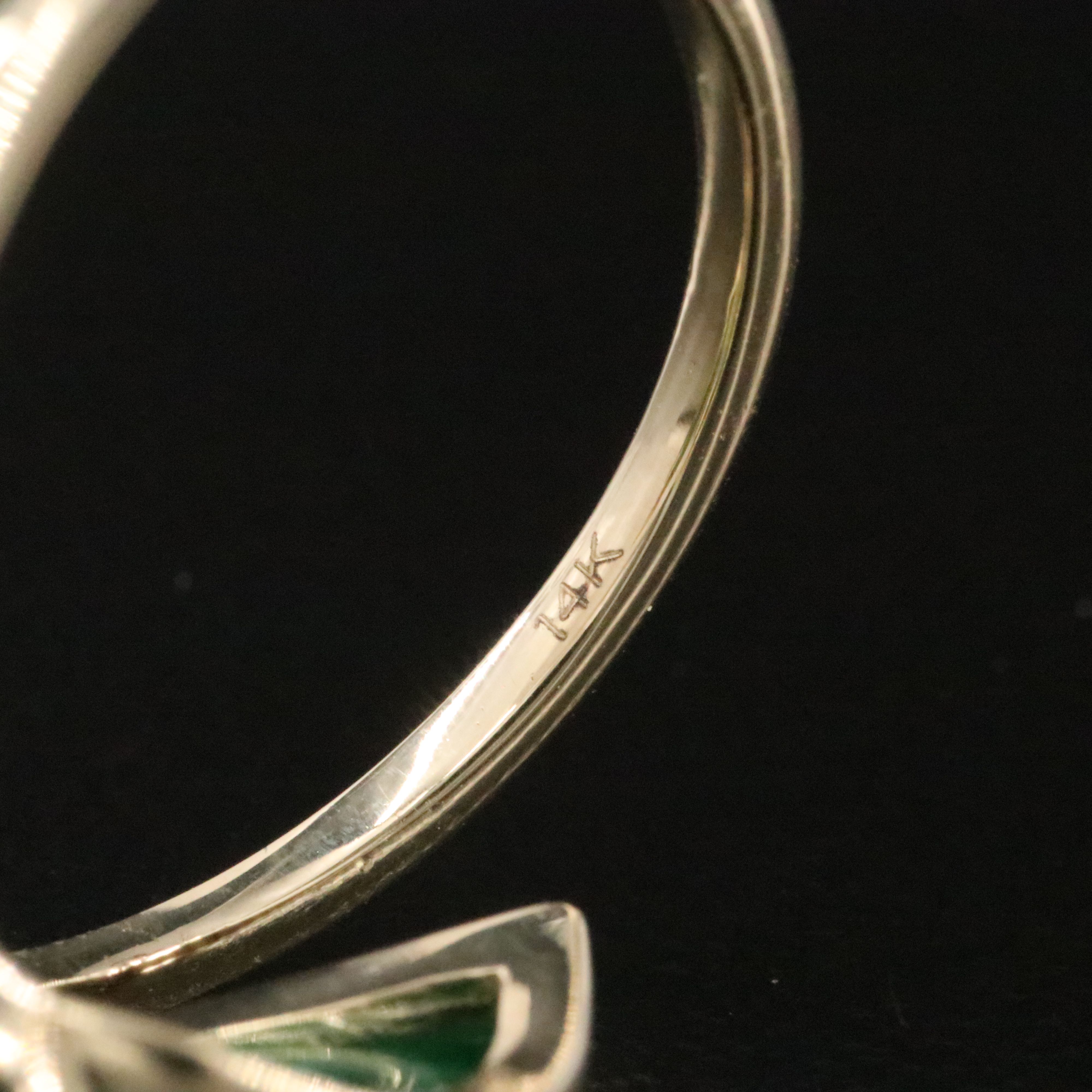 14K 2.76 CTW Emerald Bypass Ring