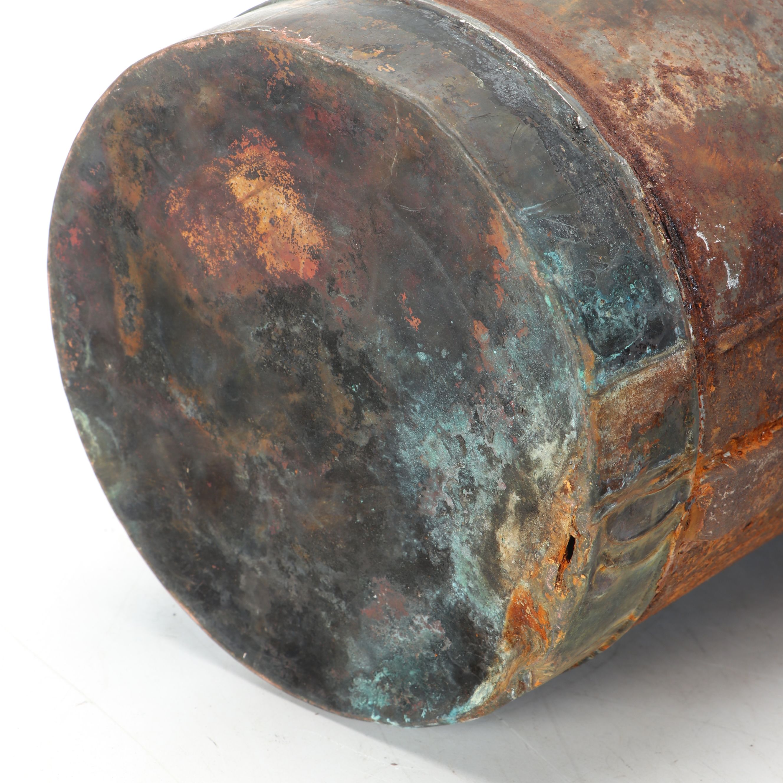 Dietz No. 100 Kerosene Lamp with Industrial Pulley and Stacked Cookware, Antique