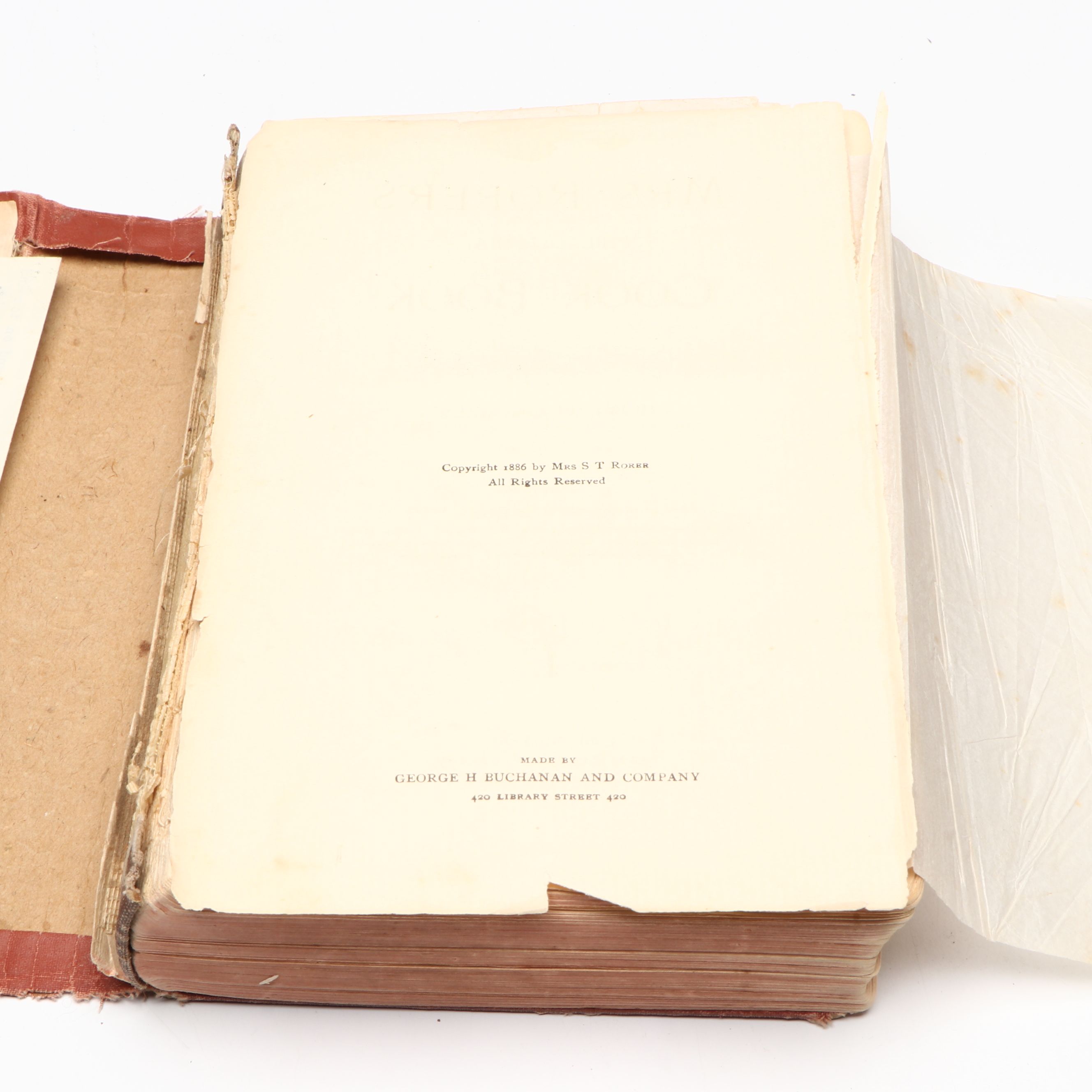 "Mrs. Rorer's Philadelphia Cook Book" with "Tree Guide" by Julia Ellen Rogers