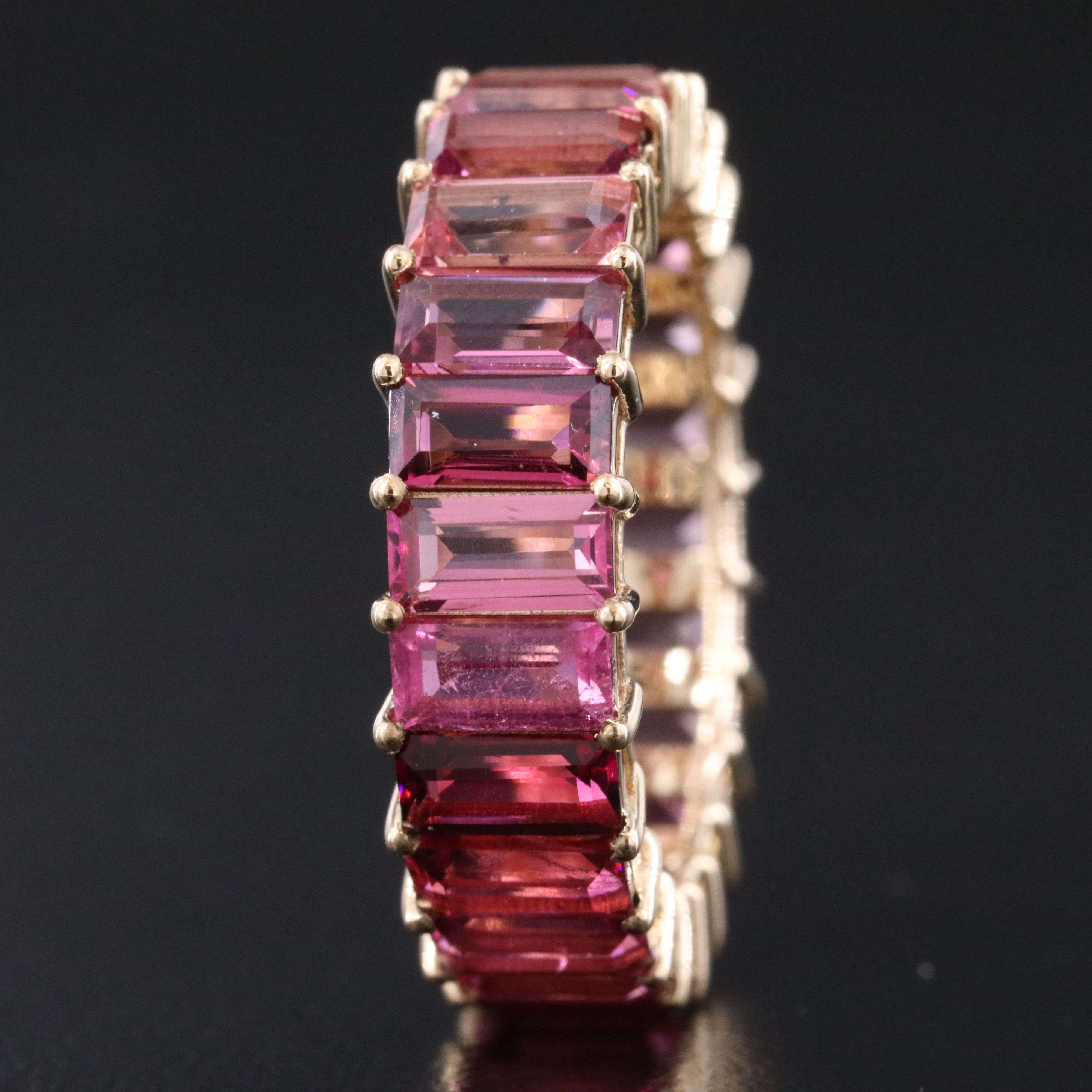 14K 5.42 CTW Toumaline Eternity Band