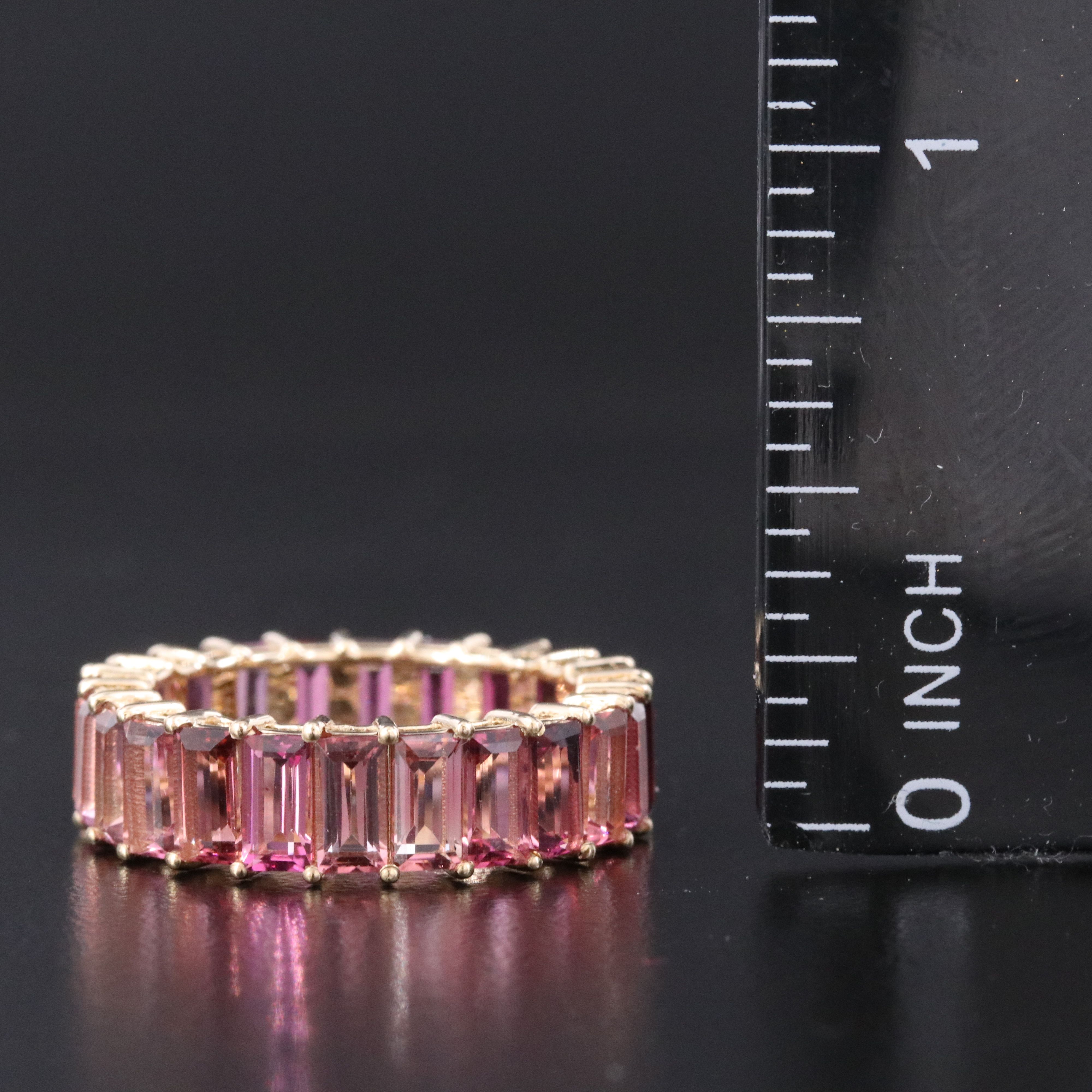 14K 5.42 CTW Toumaline Eternity Band