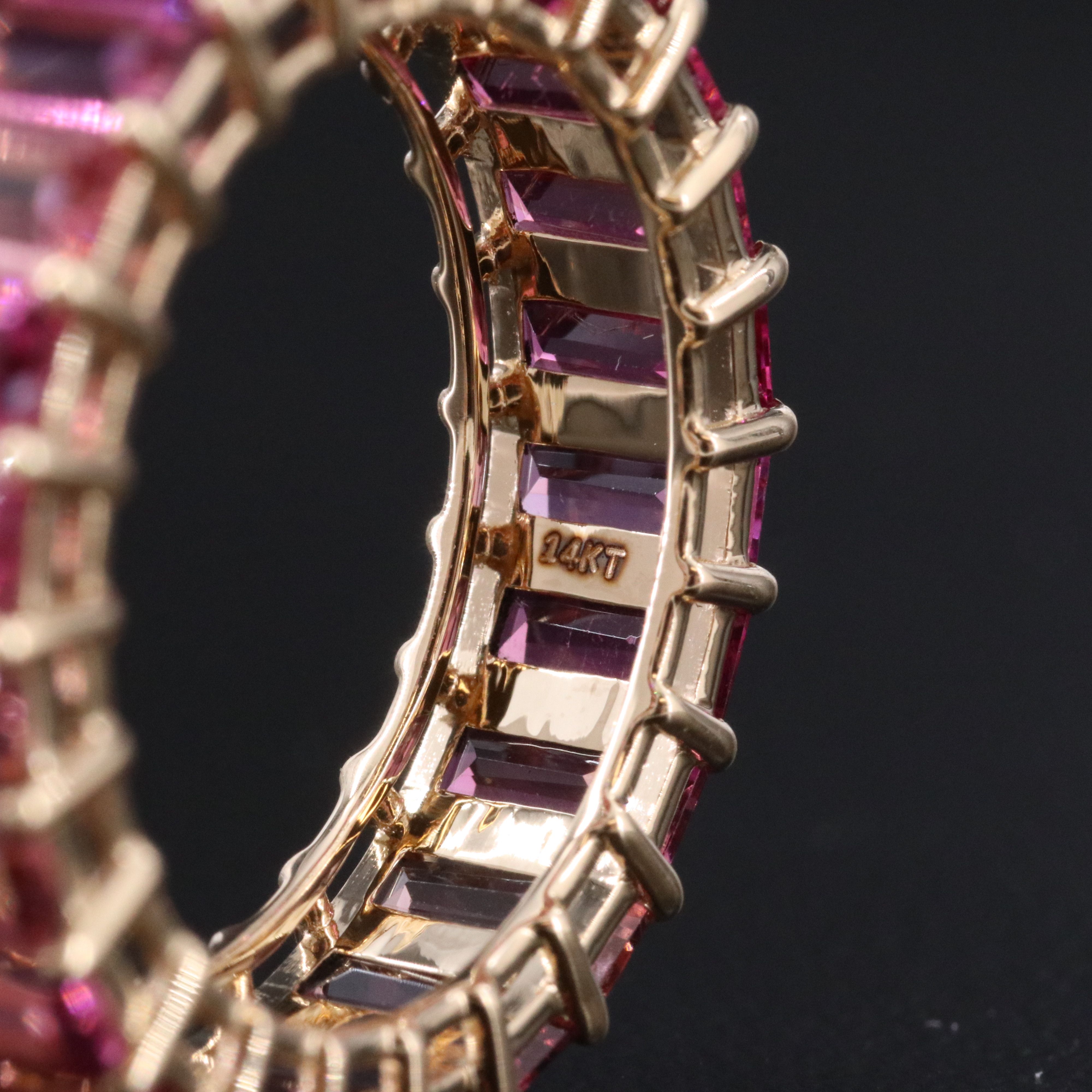 14K 5.42 CTW Toumaline Eternity Band