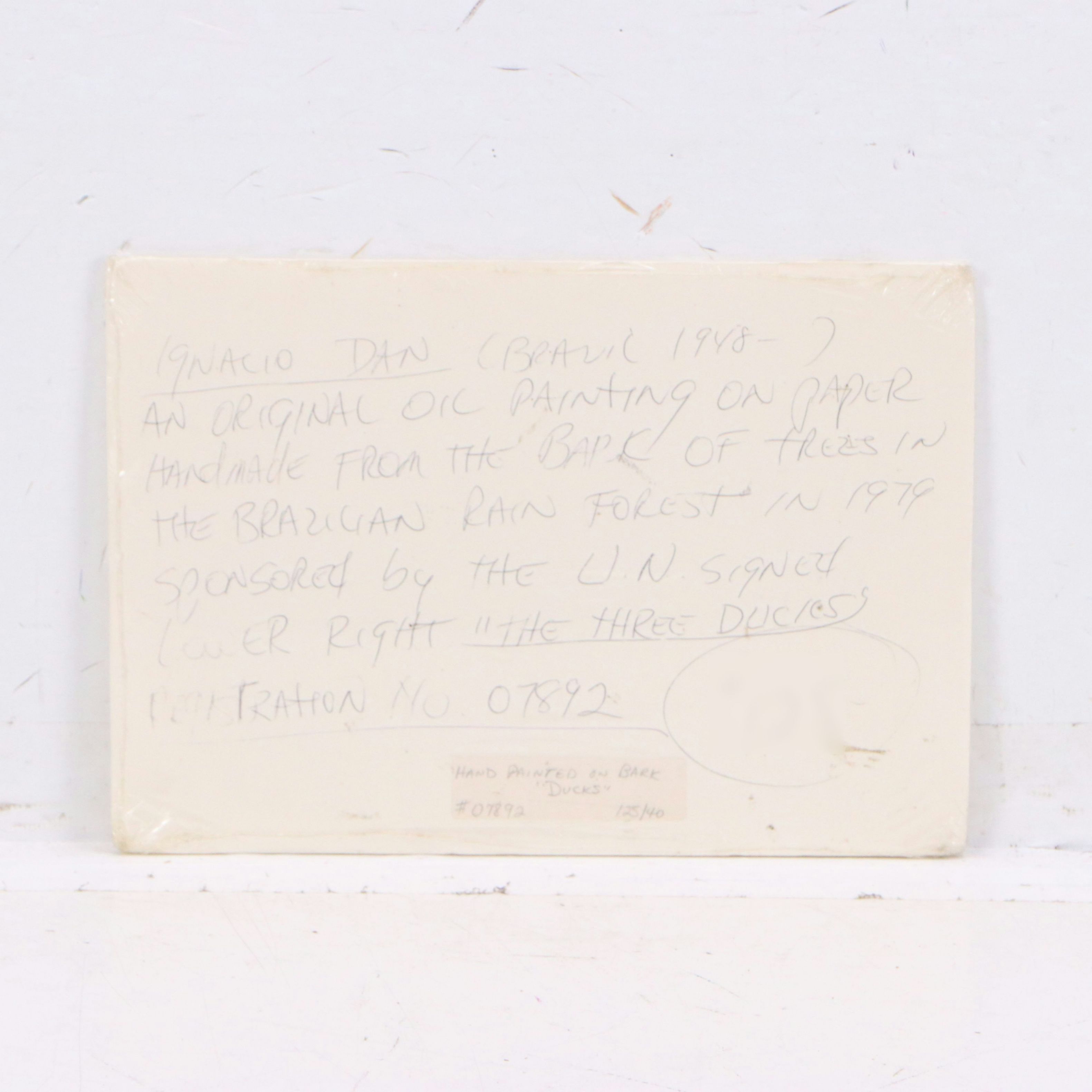 Amate Bark Painting Attributed to Ignacio Dan, Circa 1979