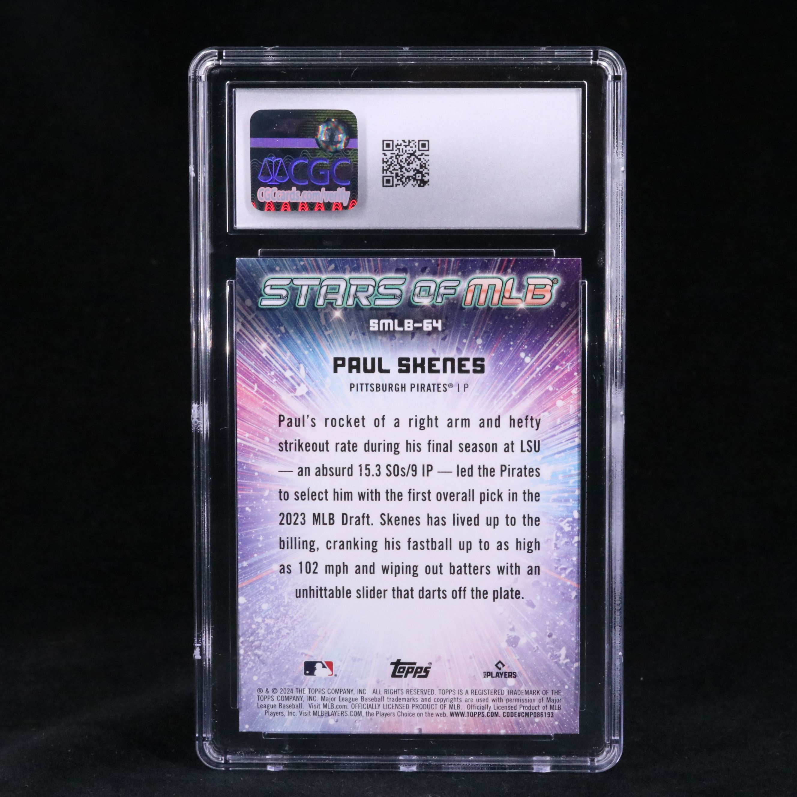 2024 Topps Update Paul Skenes Stars of MLB Rookie Card Graded CGC 10