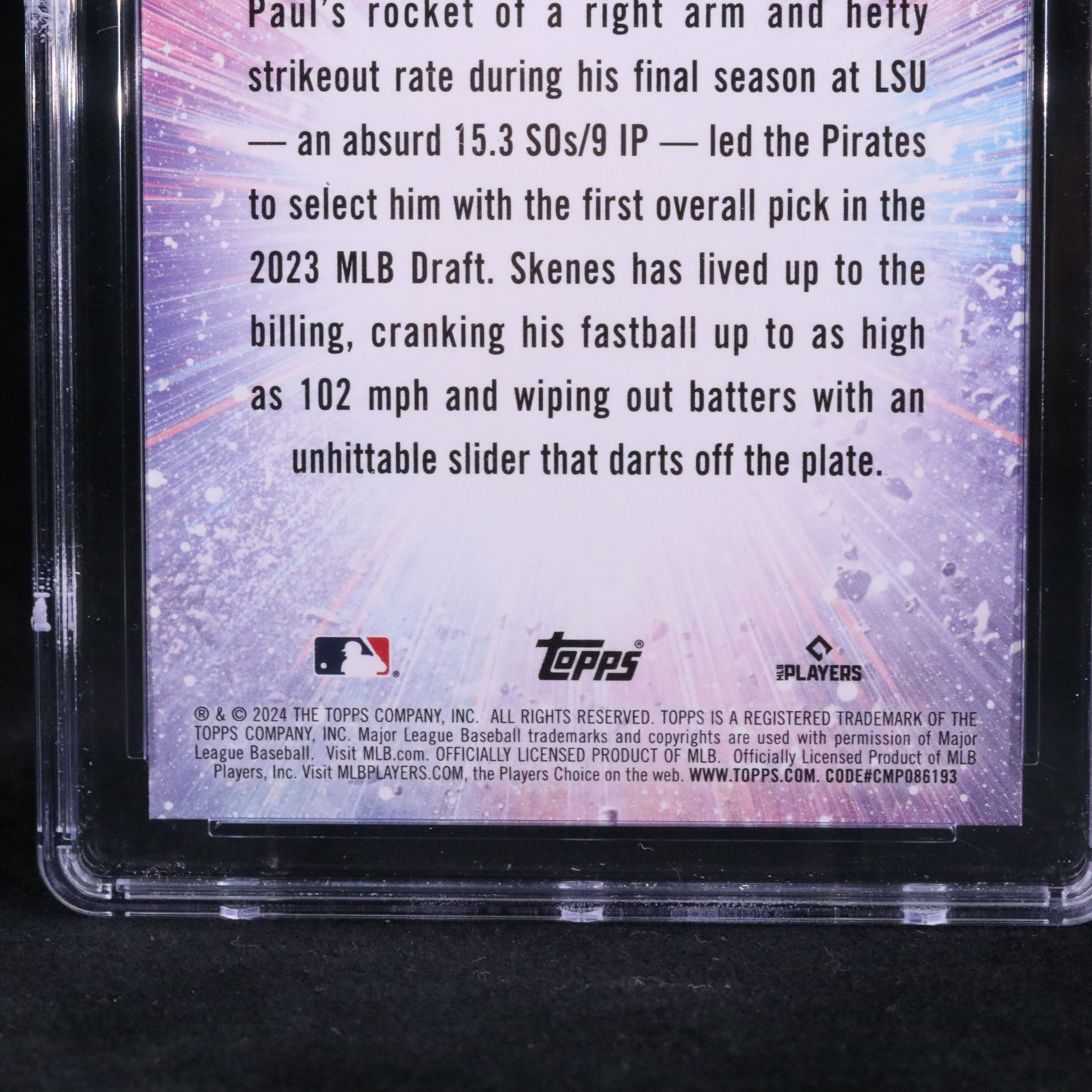 2024 Topps Update Paul Skenes Stars of MLB Rookie Card Graded CGC 10