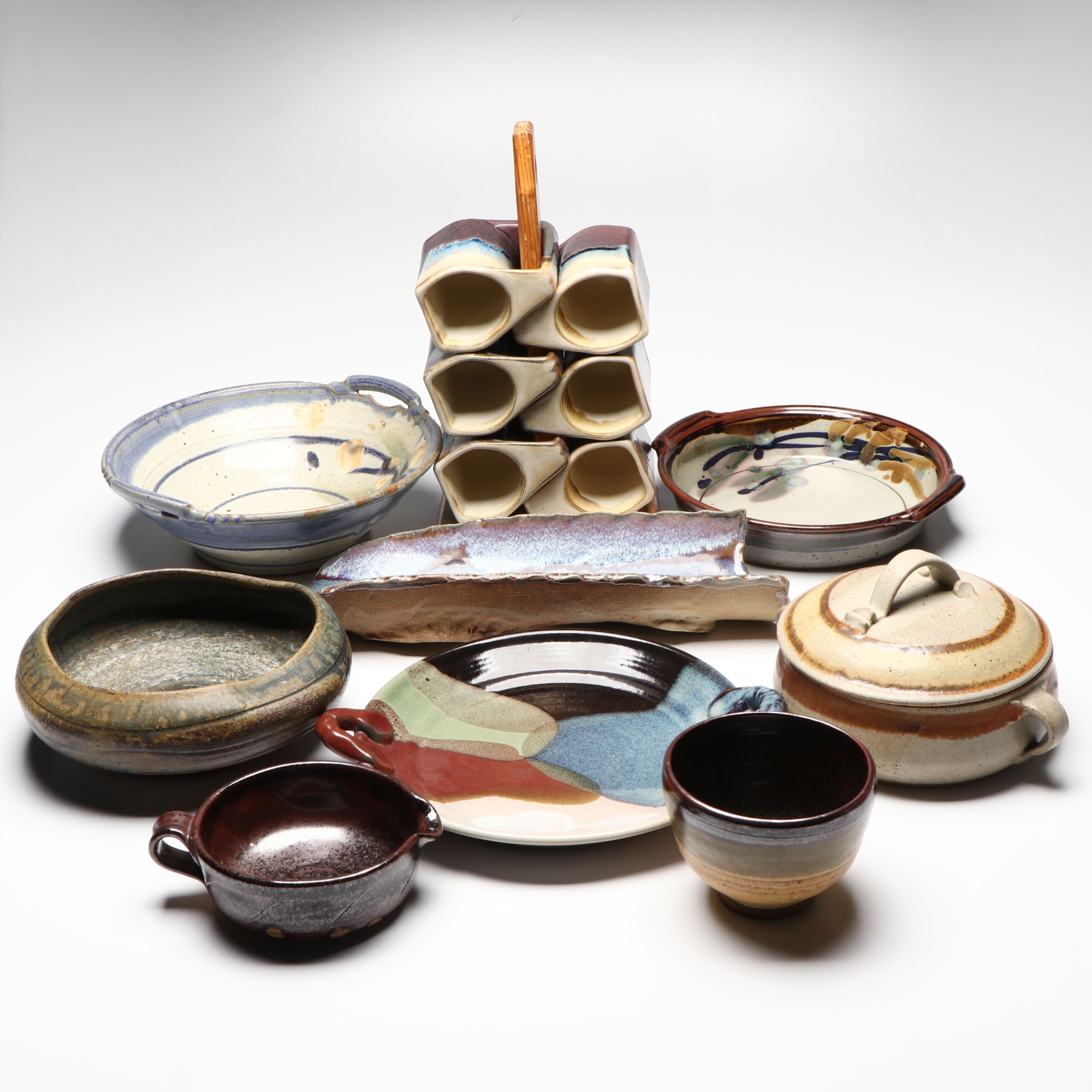 Rodolfo Padilla Mugs with More Signed Art Pottery Tableware