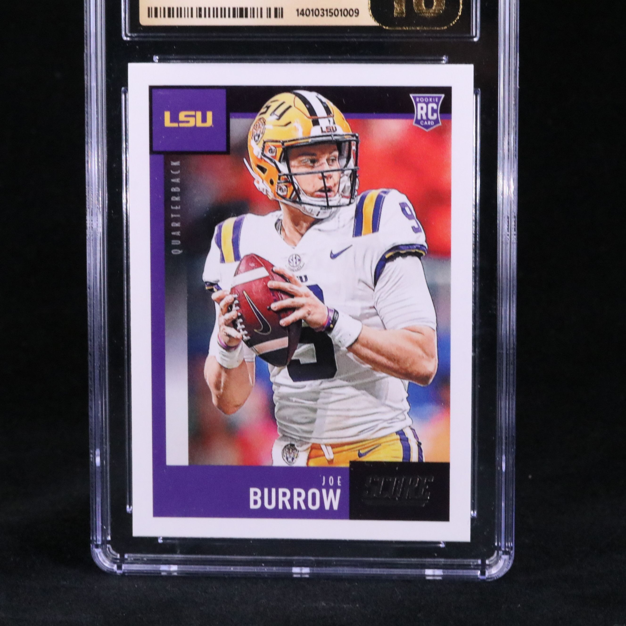 2020 Score Joe Burrow Rookie Football Card Graded CGC 10