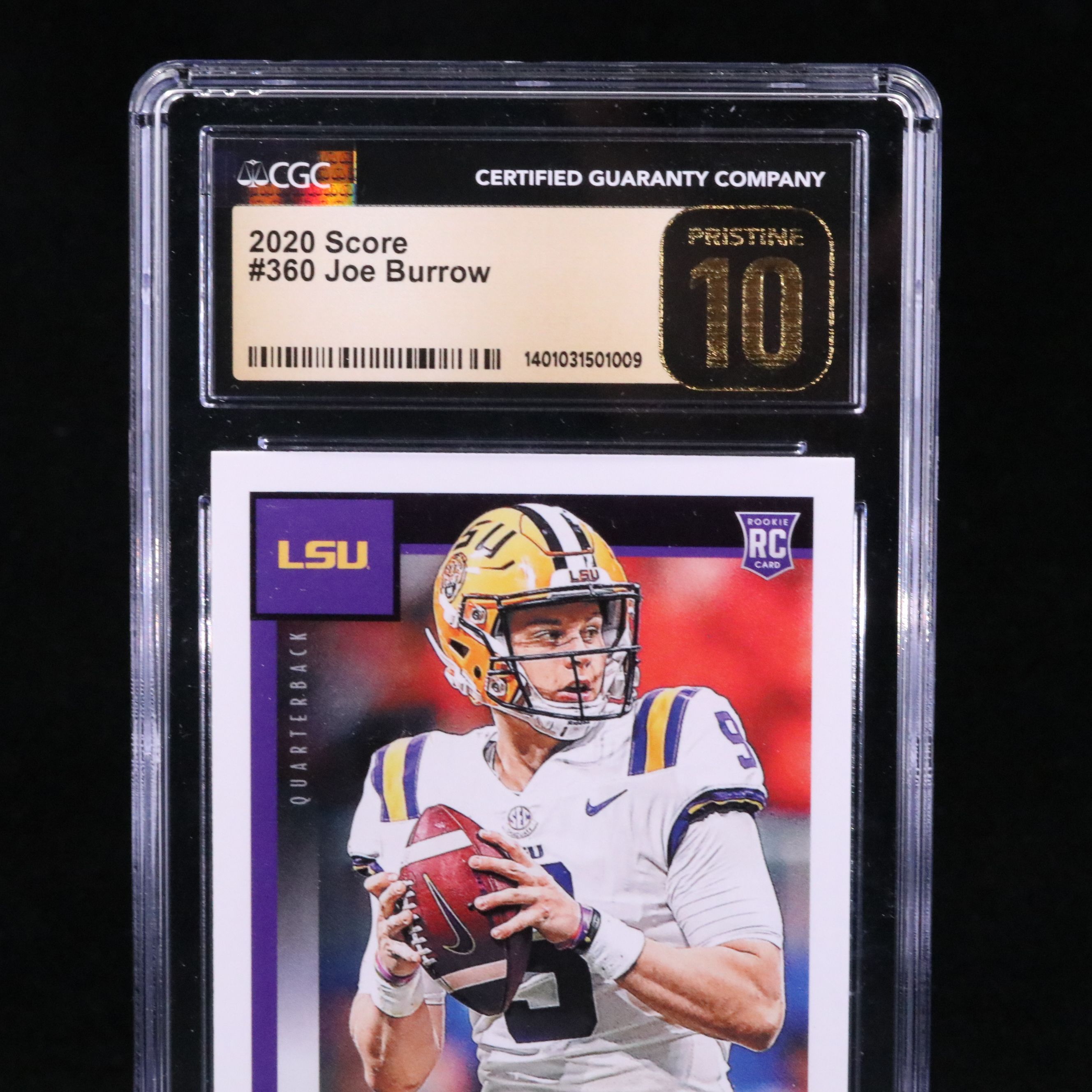 2020 Score Joe Burrow Rookie Football Card Graded CGC 10