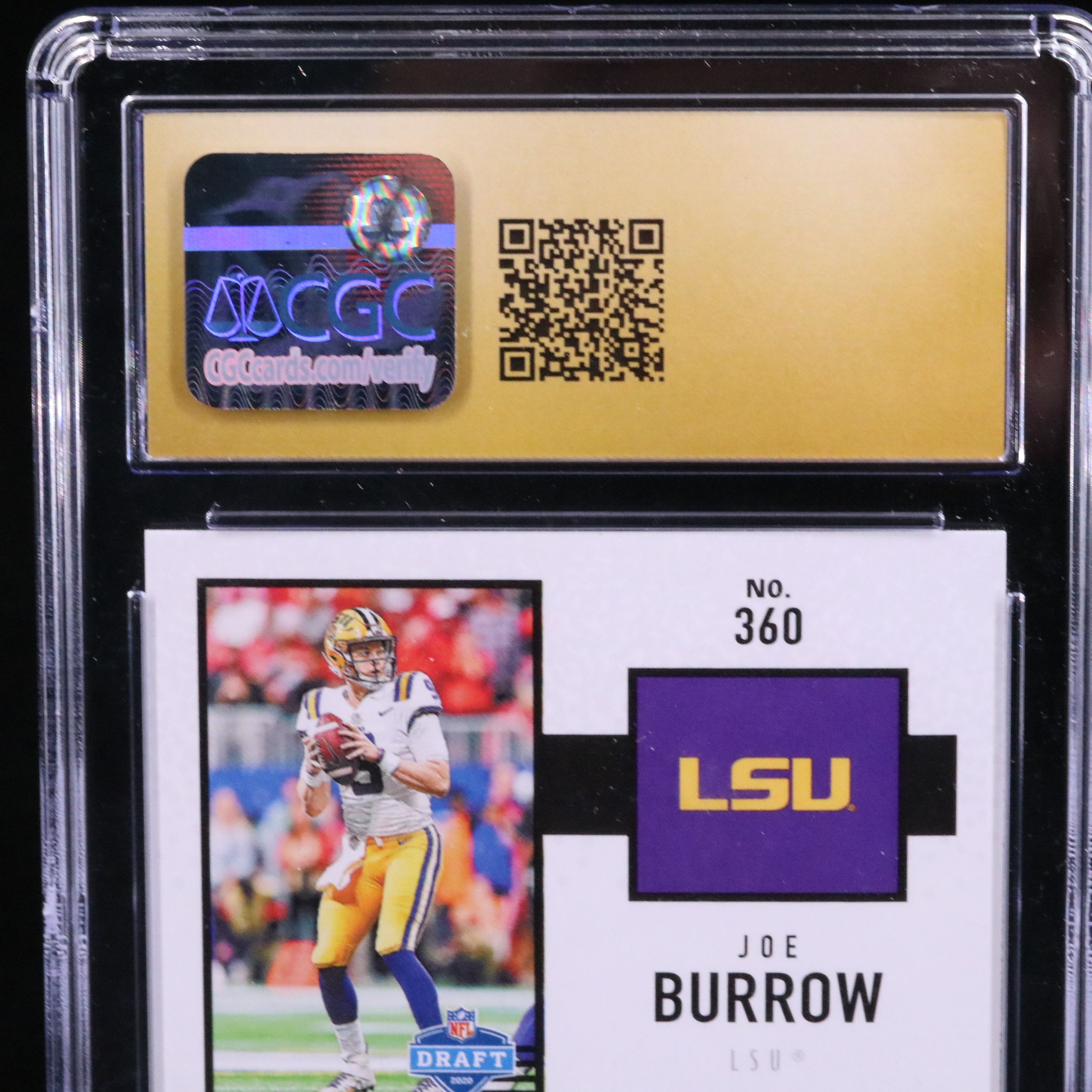 2020 Score Joe Burrow Rookie Football Card Graded CGC 10