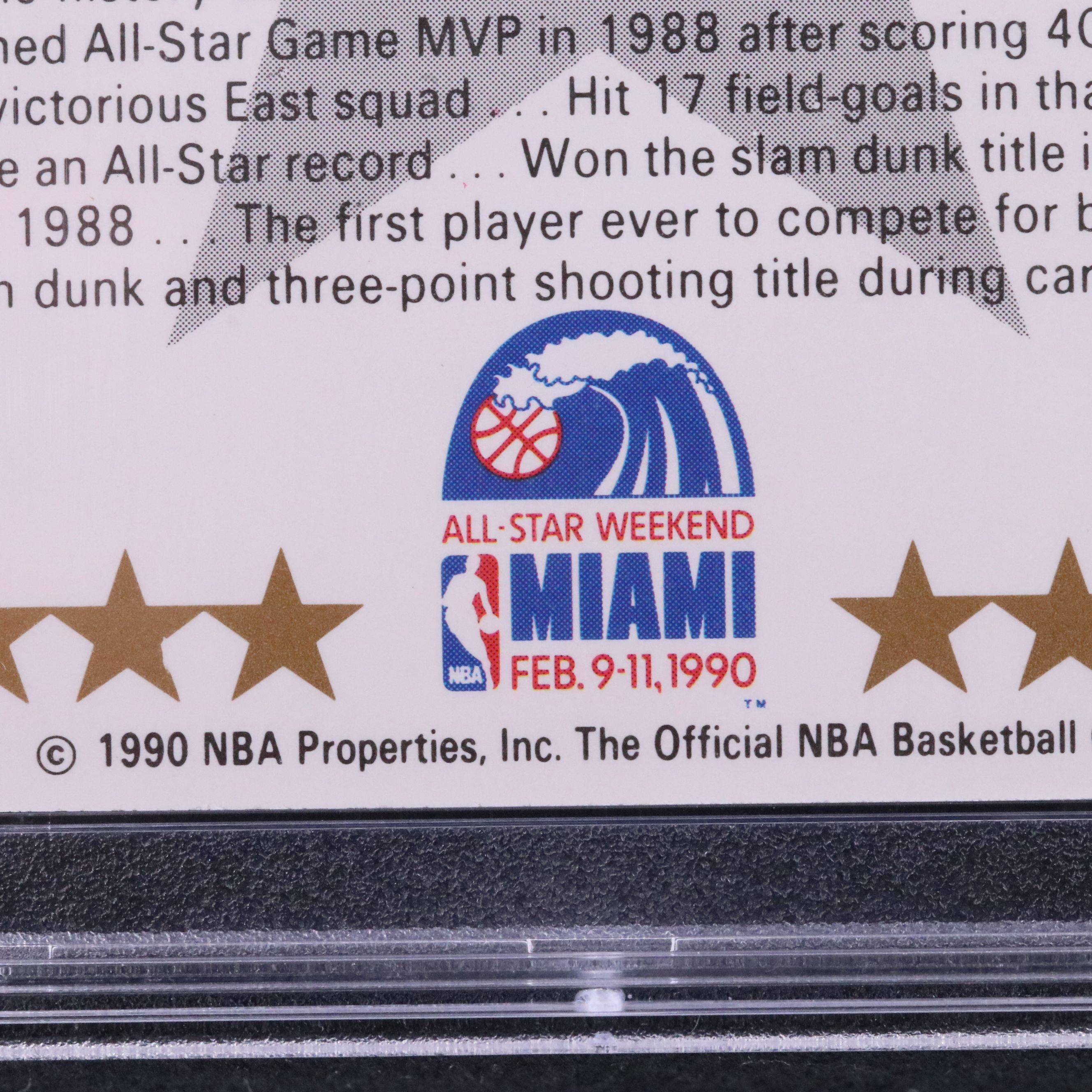 1990 NBA Hoops Michael Jordan All-Star Basketball Card Graded PSA 9