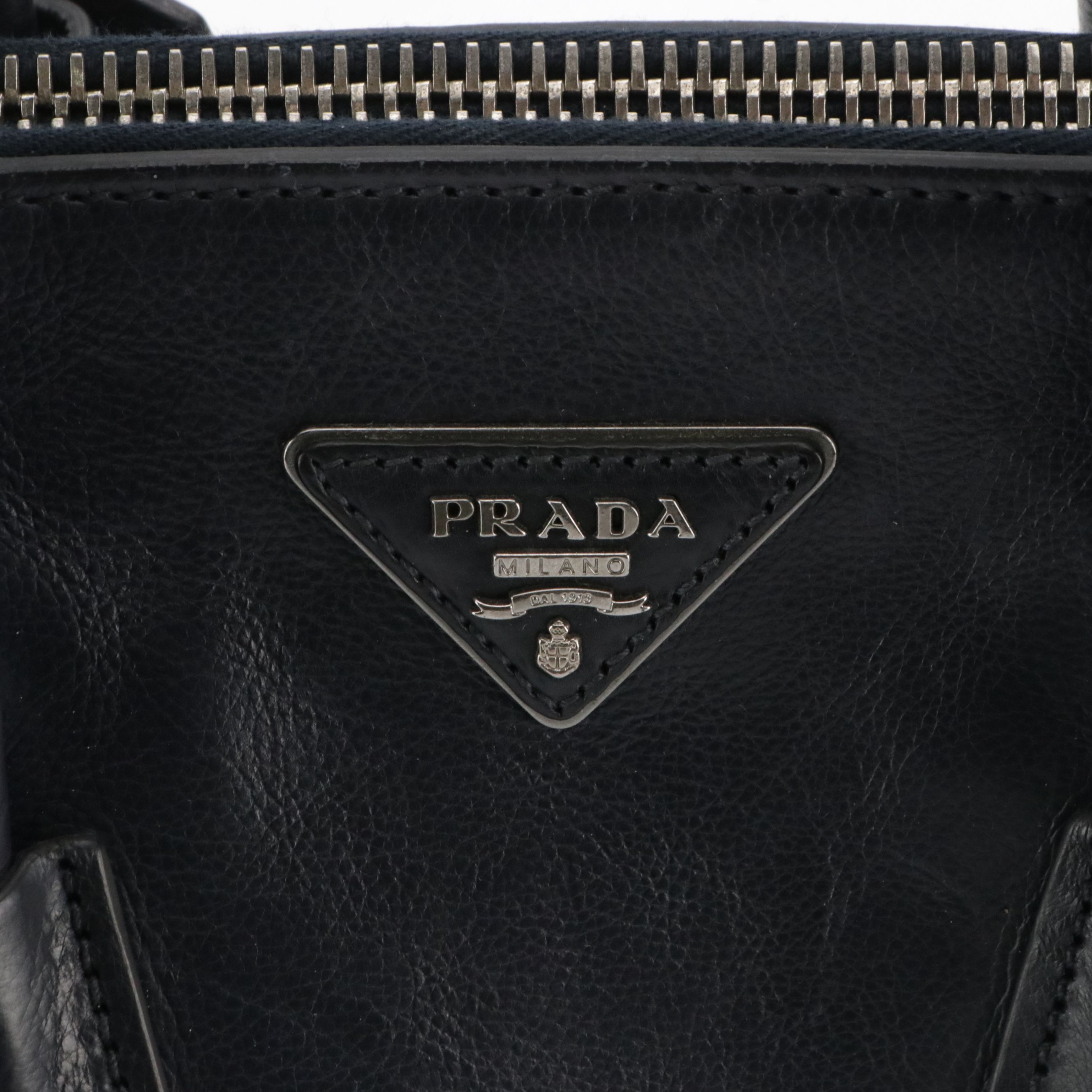 Prada Twin Pocket Two-Way Tote Bag in Baltico Glace Calfskin Leather