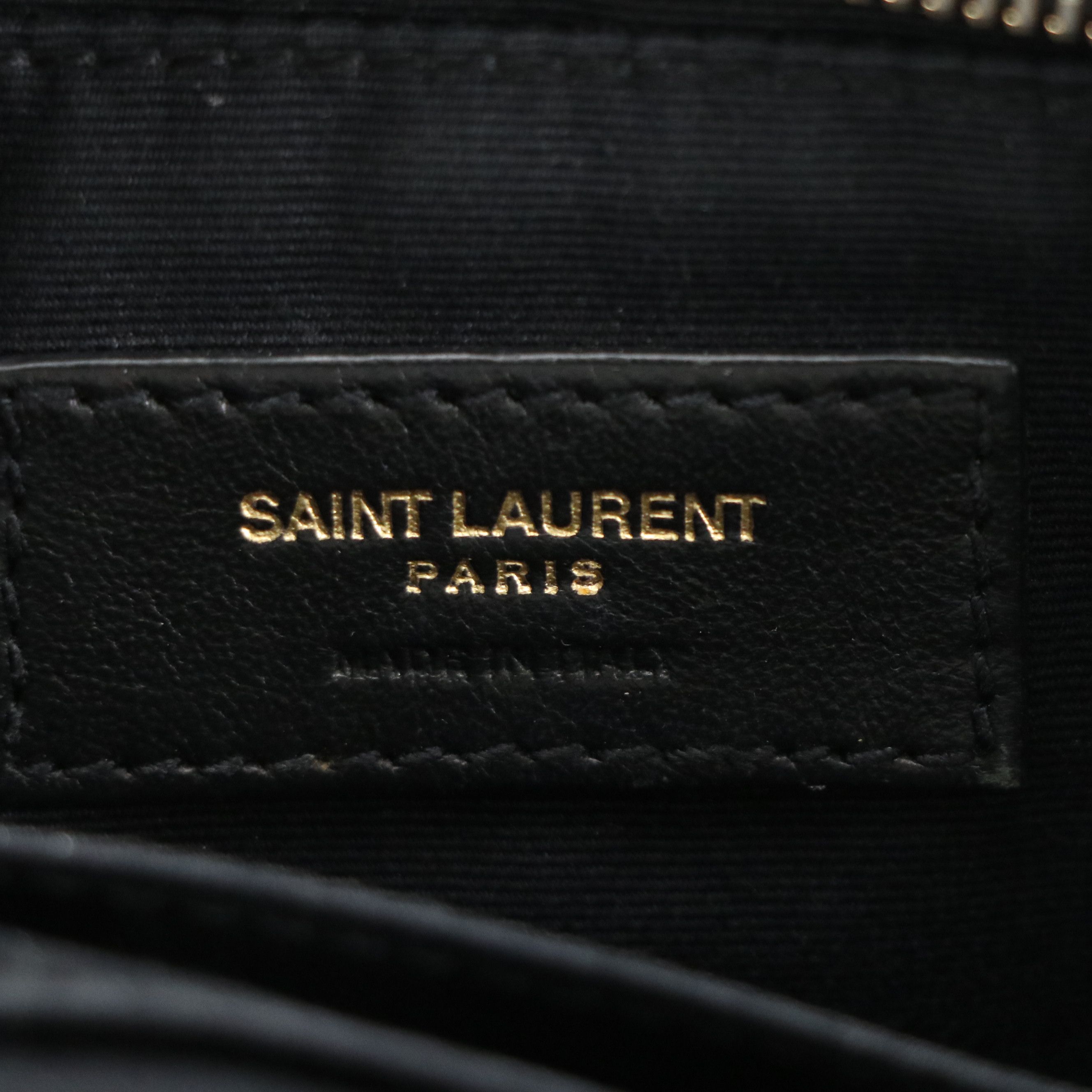 Saint Laurent YSL Lou Belt Bag in Black Matelasse Velvet and Leather