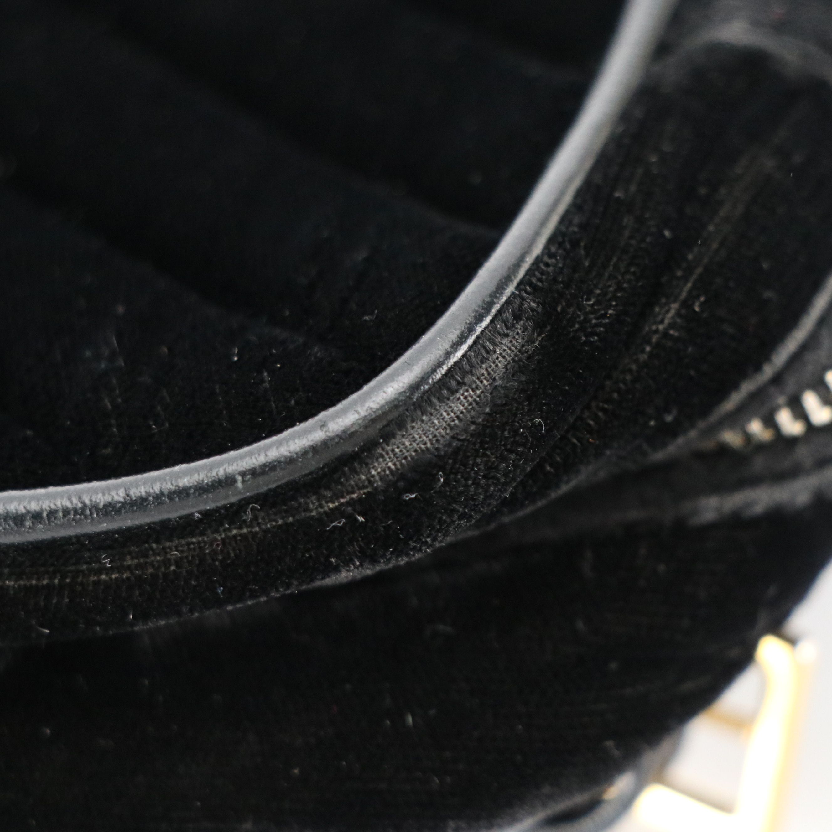 Saint Laurent YSL Lou Belt Bag in Black Matelasse Velvet and Leather