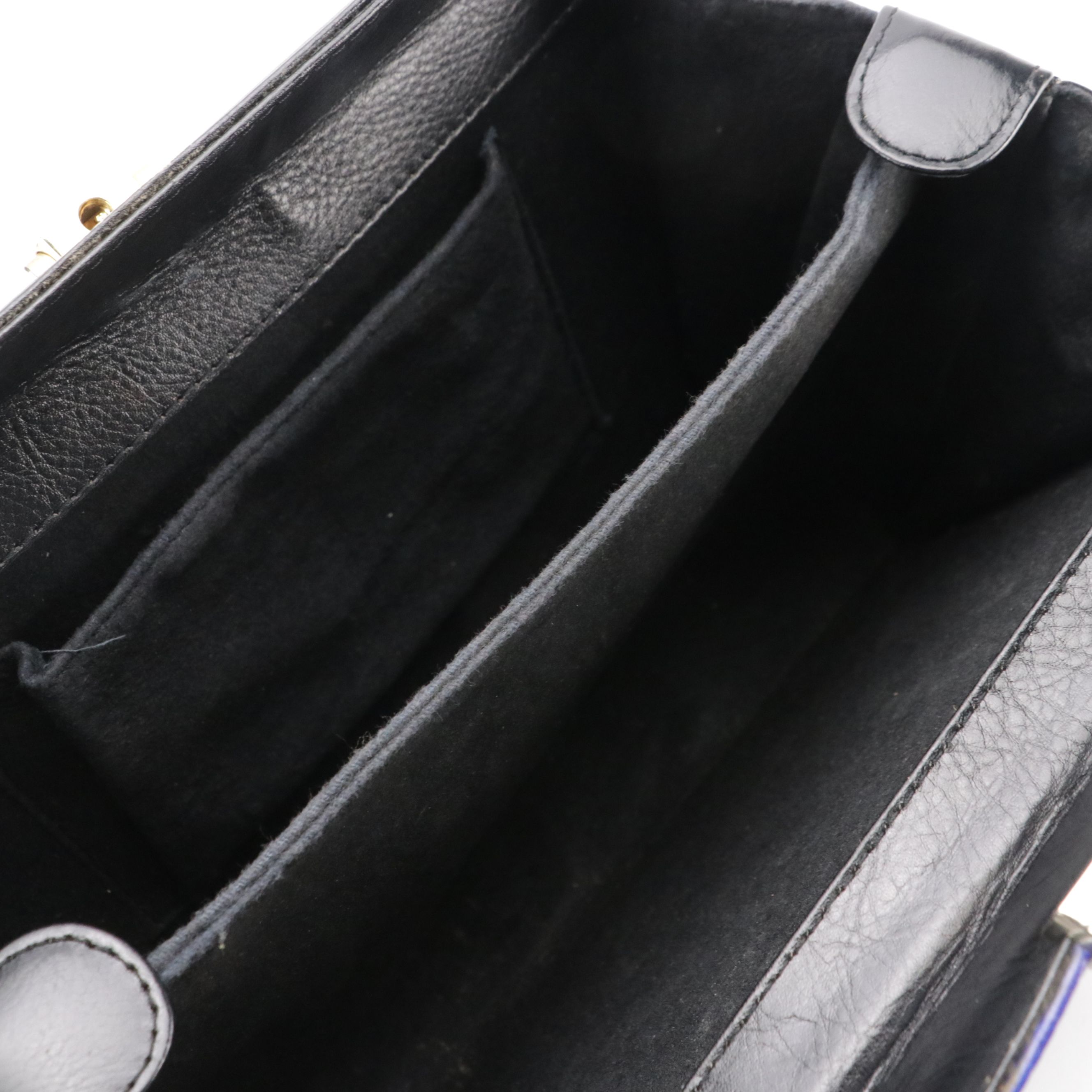 Faux Leather Shoulder Bag with Hand-Painted Surrealist Design