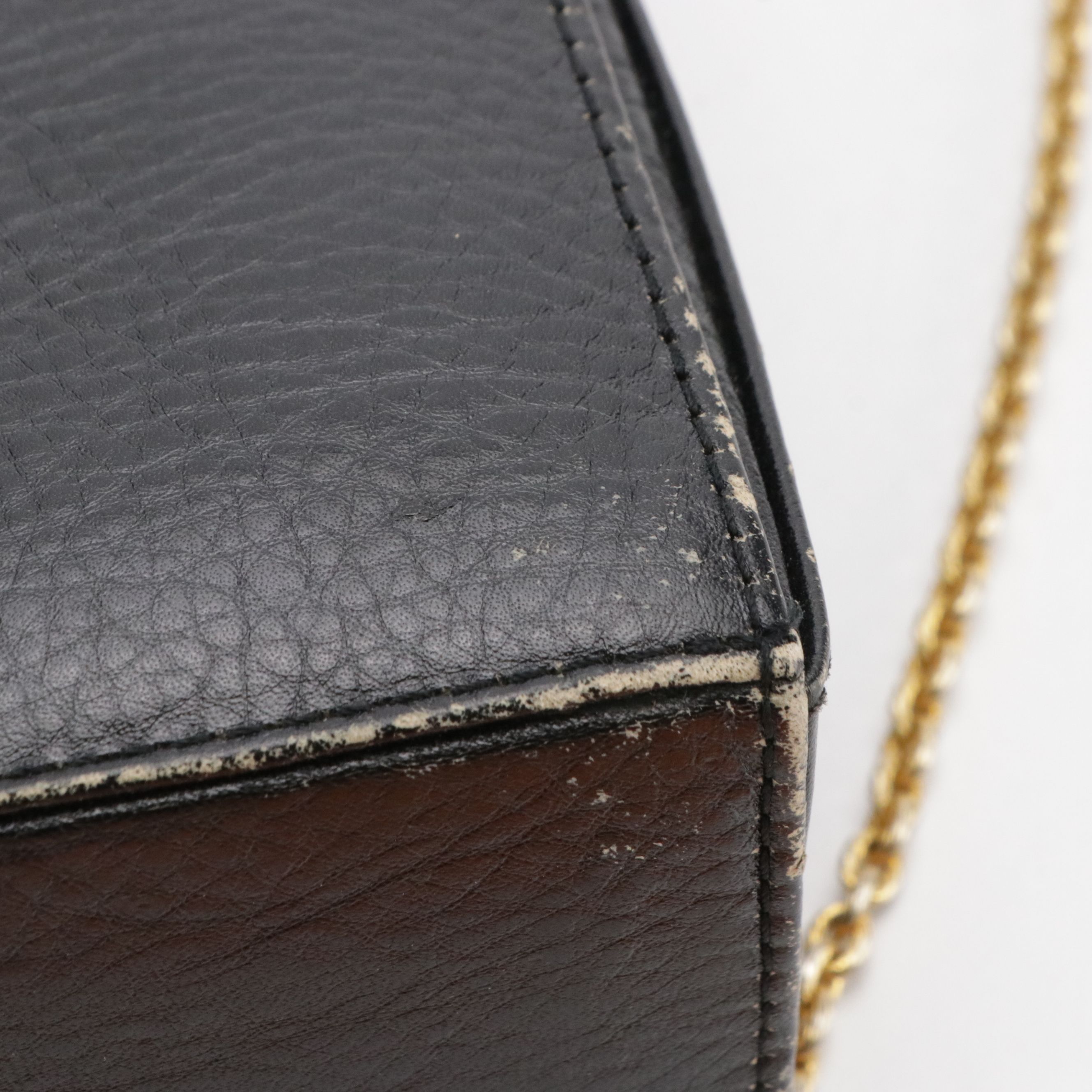 Faux Leather Shoulder Bag with Hand-Painted Surrealist Design