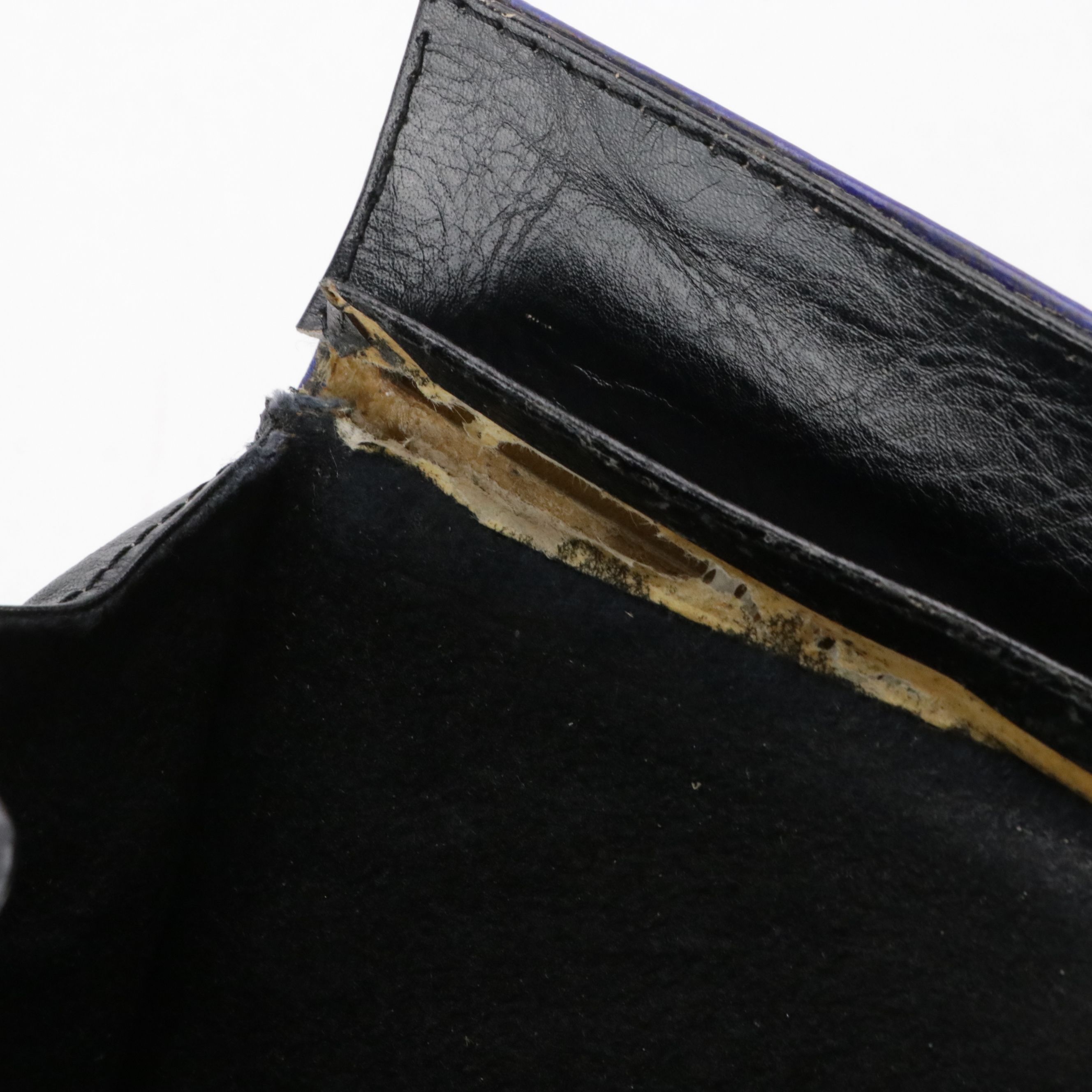 Faux Leather Shoulder Bag with Hand-Painted Surrealist Design