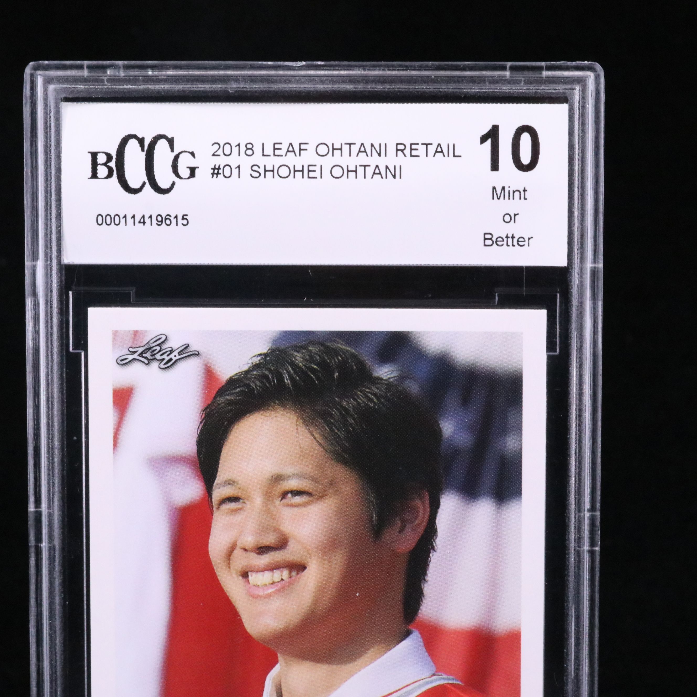 2018 Leaf Shohei Ohtani Rookie Year Baseball Card Graded BCCG 10