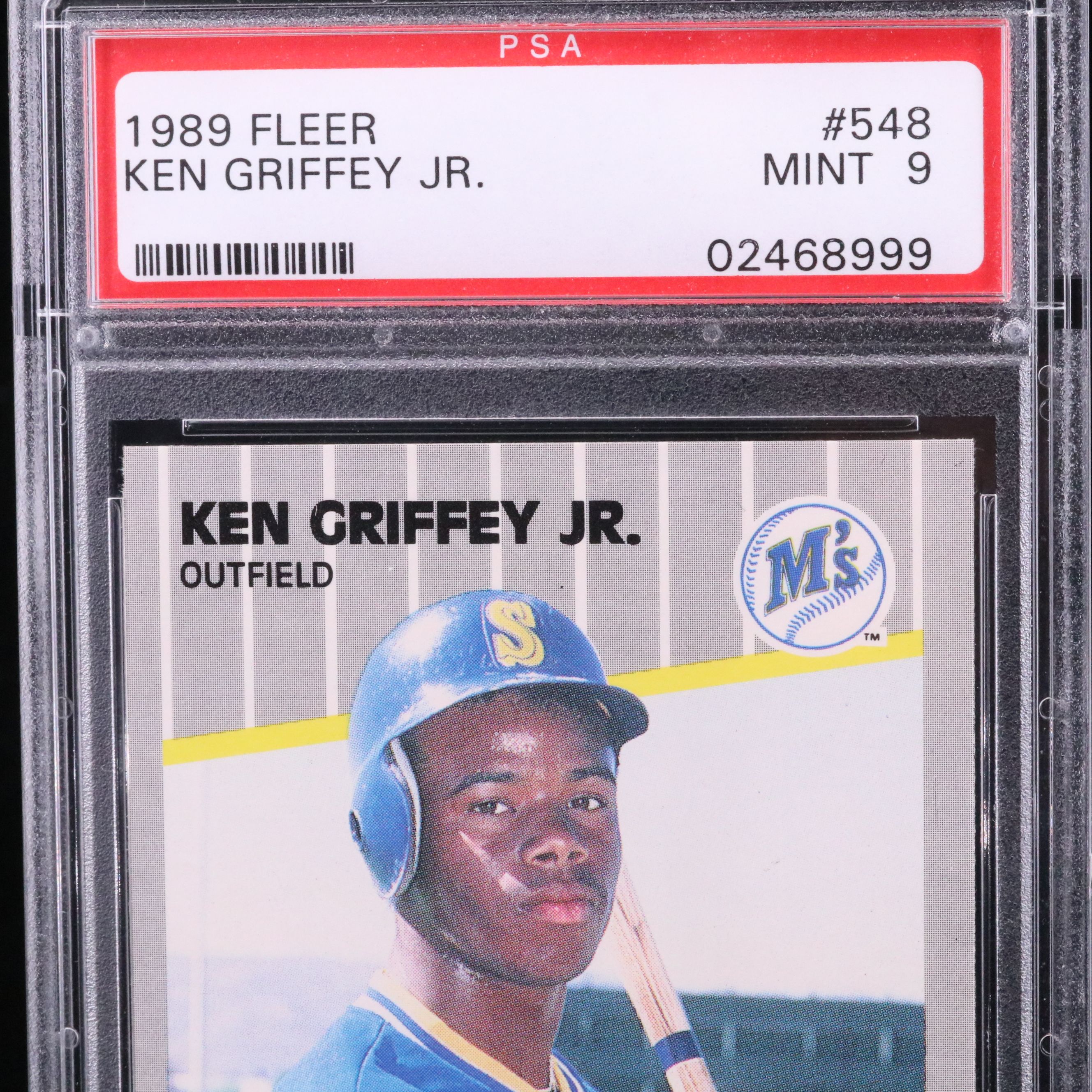 1989 Fleer Ken Griffey Jr. Rookie Baseball Card Graded PSA 9
