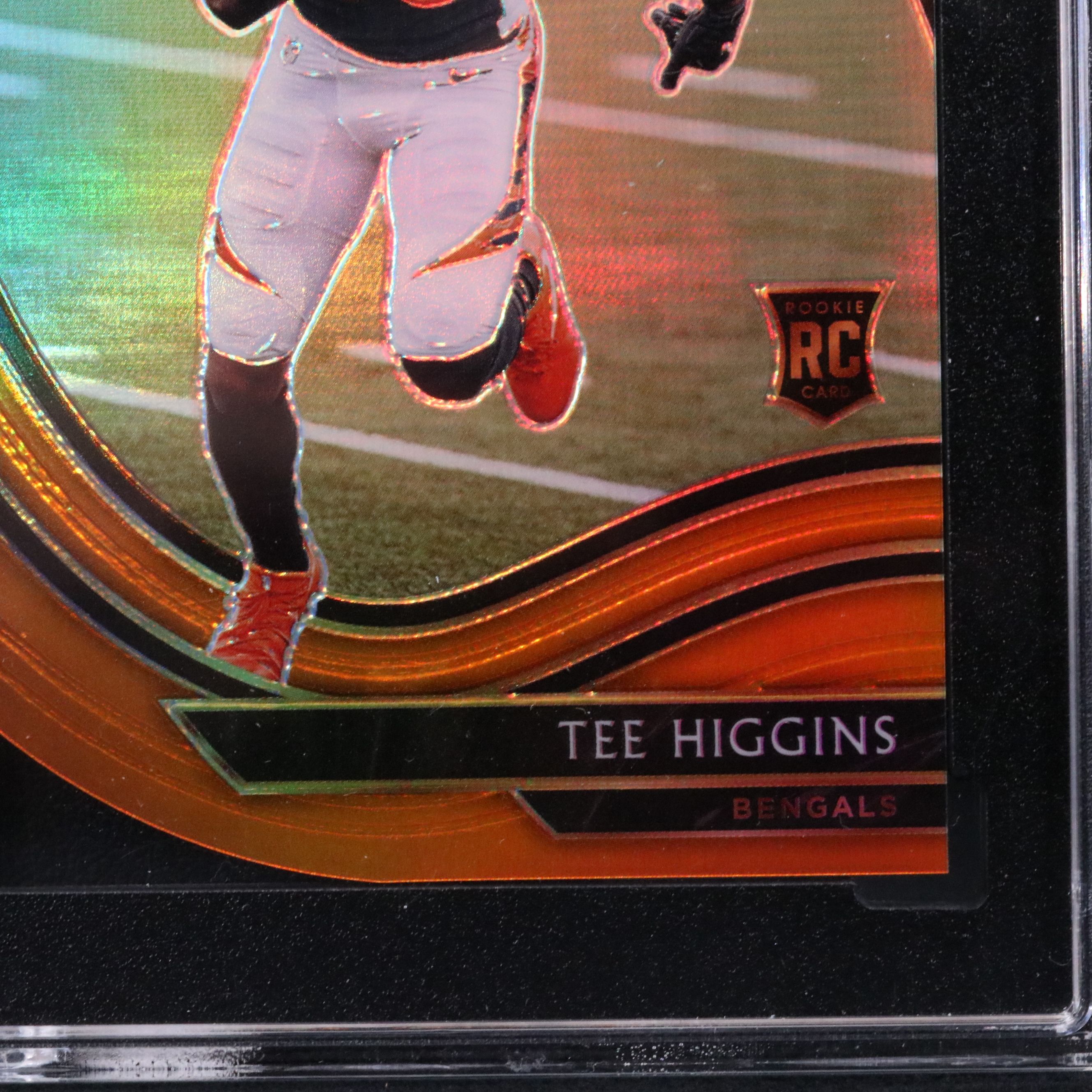 2020 Select Tee Higgins Orange Die-Cut Prizm Rookie Football Card Graded SGC 10