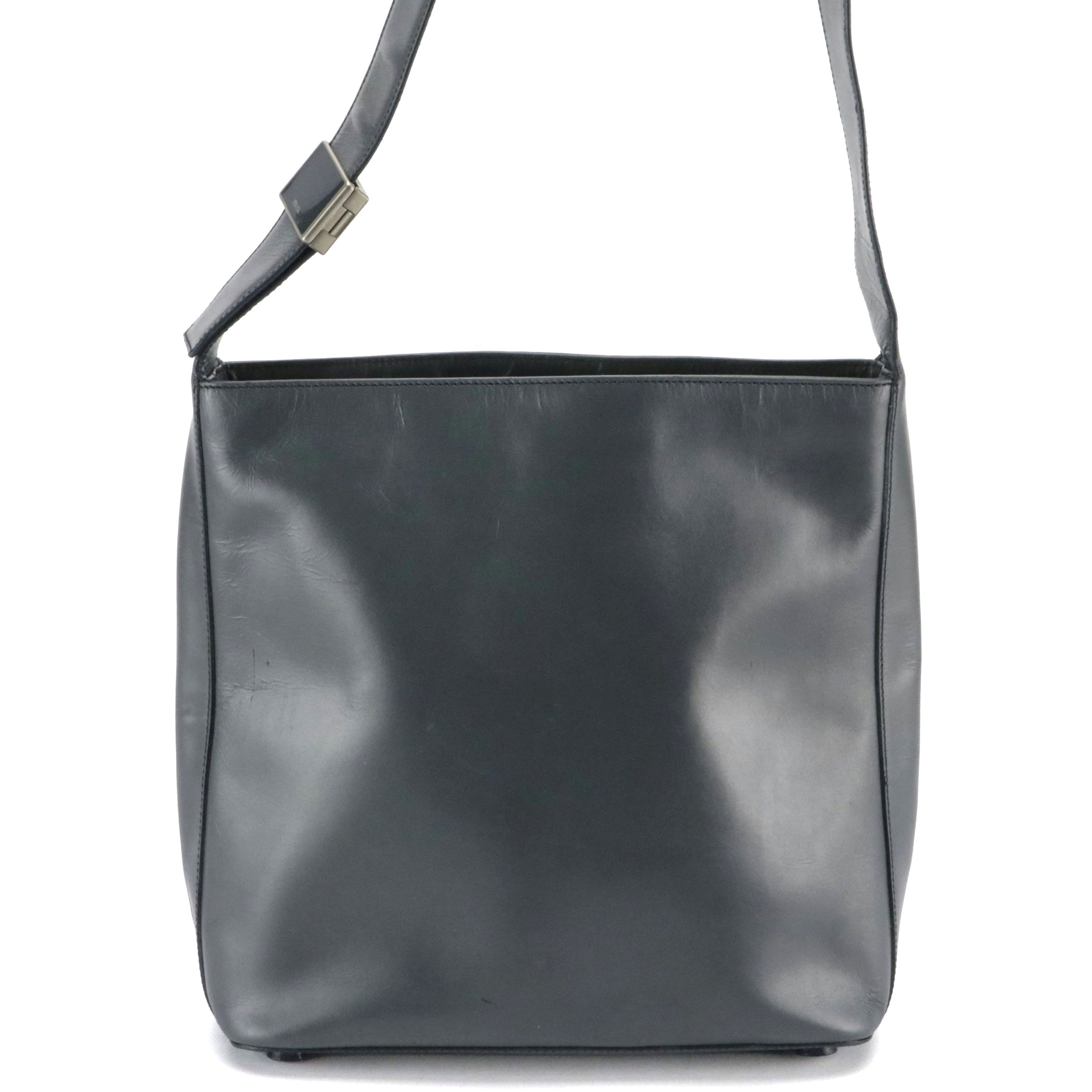 Prada Hobo Shoulder Bag in Blue/Gray Leather