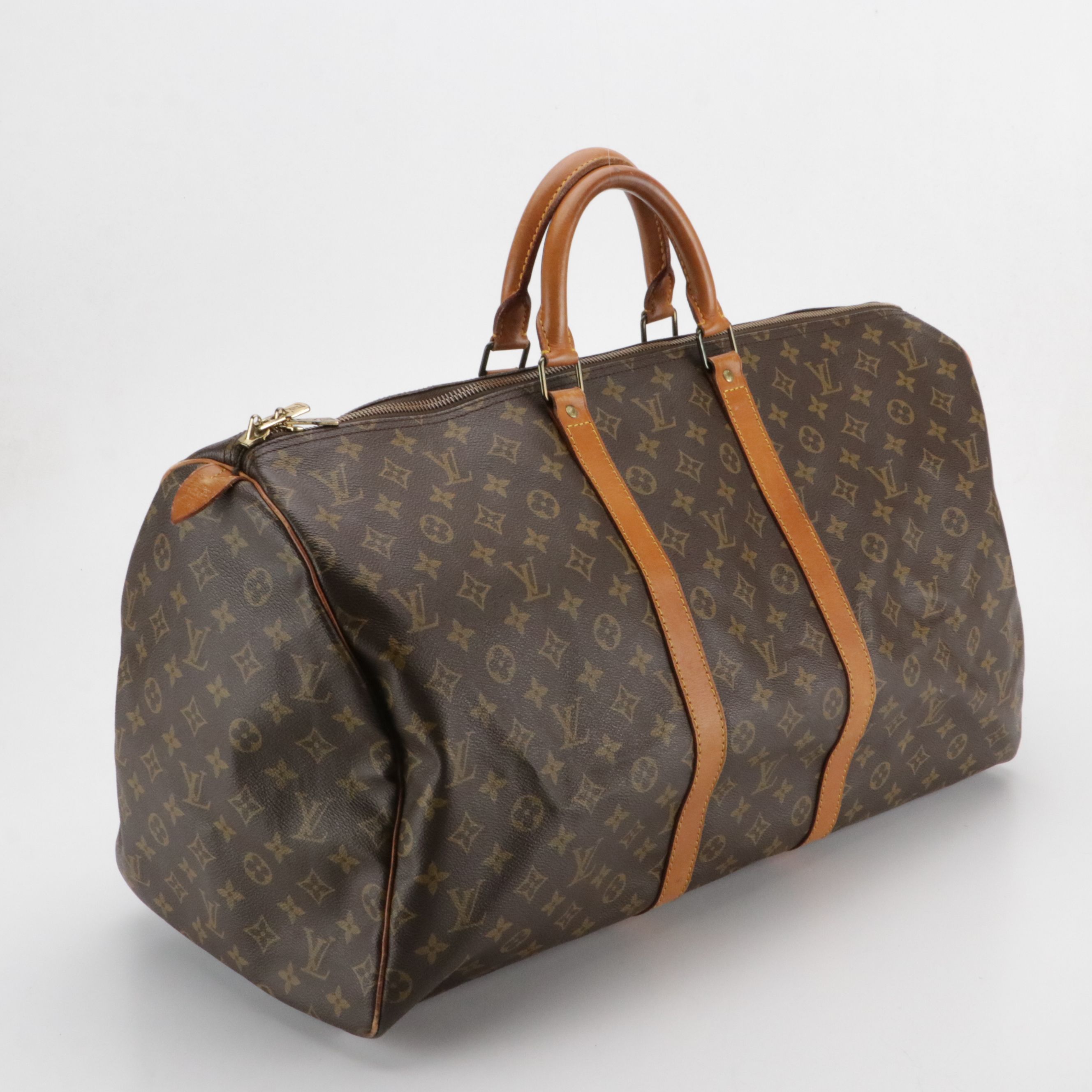 Louis Vuitton Vintage Keepall 55 Duffle Bag in Monogram Canvas and Leather