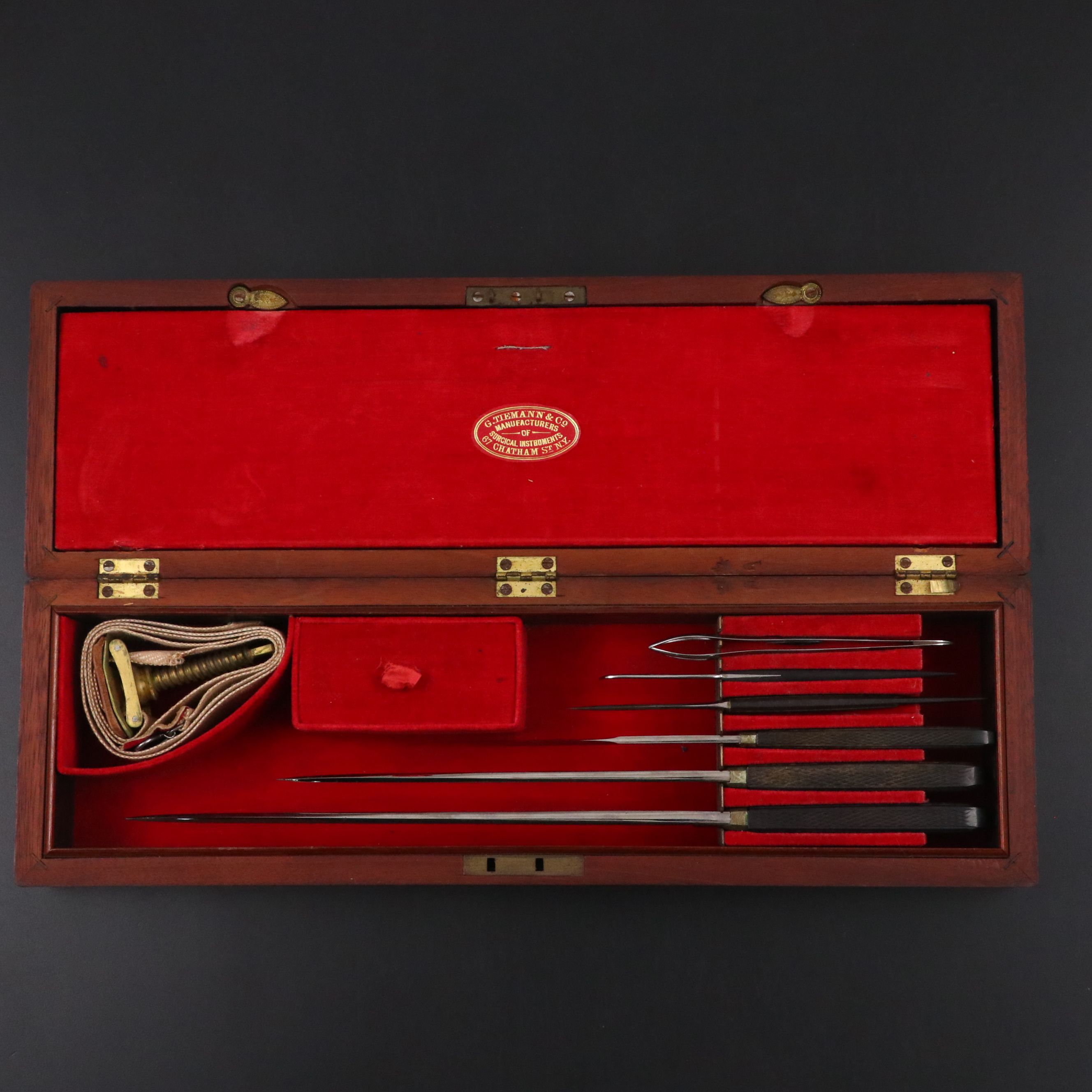 Antique Tiemann & Co Civil War Field Amputation Kit with Rosewood Case