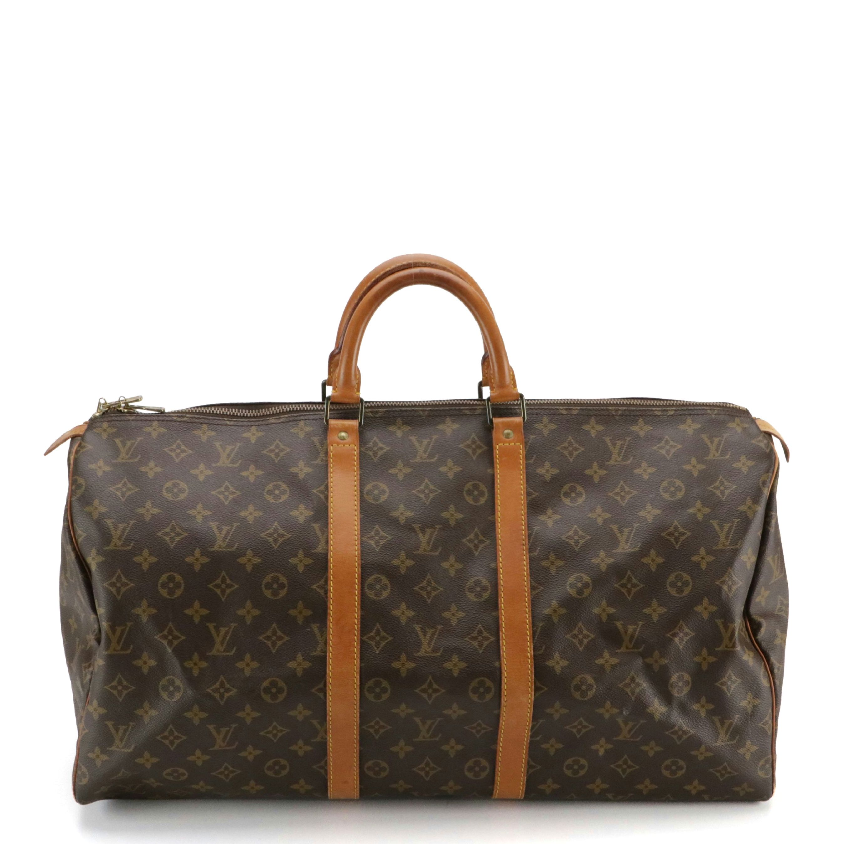 Louis Vuitton Vintage Keepall 55 Duffle Bag in Monogram Canvas and Leather