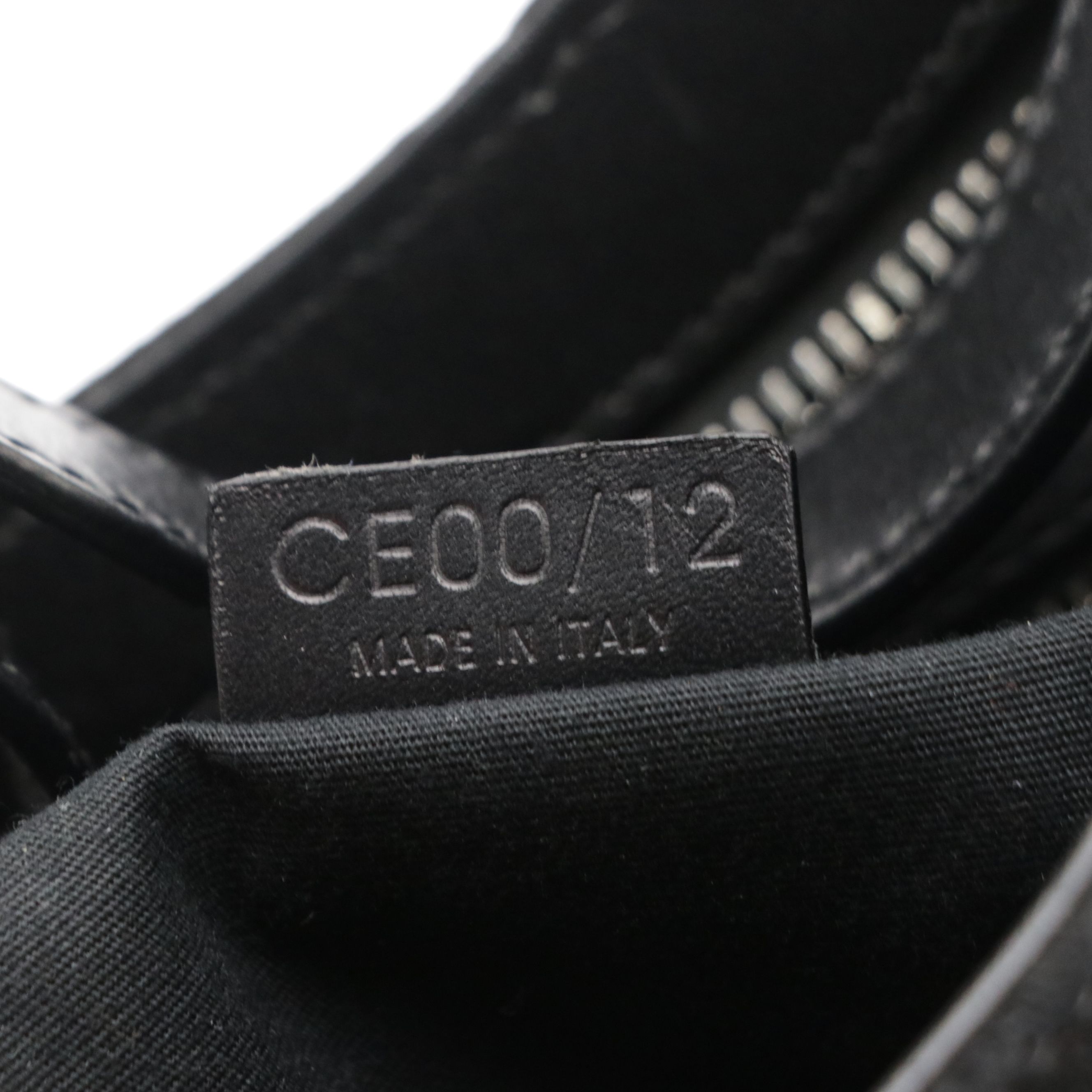 Celine Hobo Shoulder Bag in Black C Macadam Embossed Suede and Leather