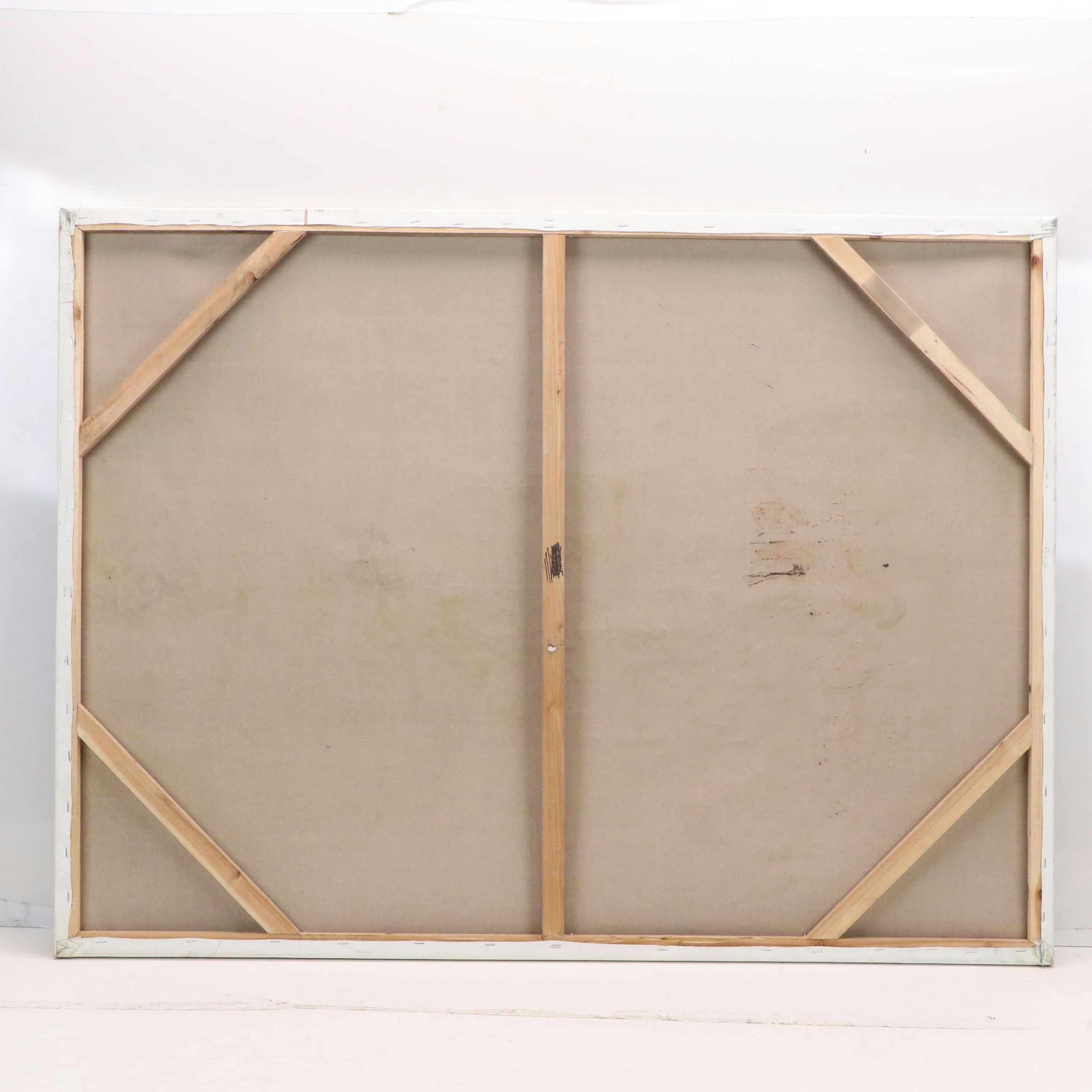 Harbor Scene Oil Painting, Late 20th or 21st Century