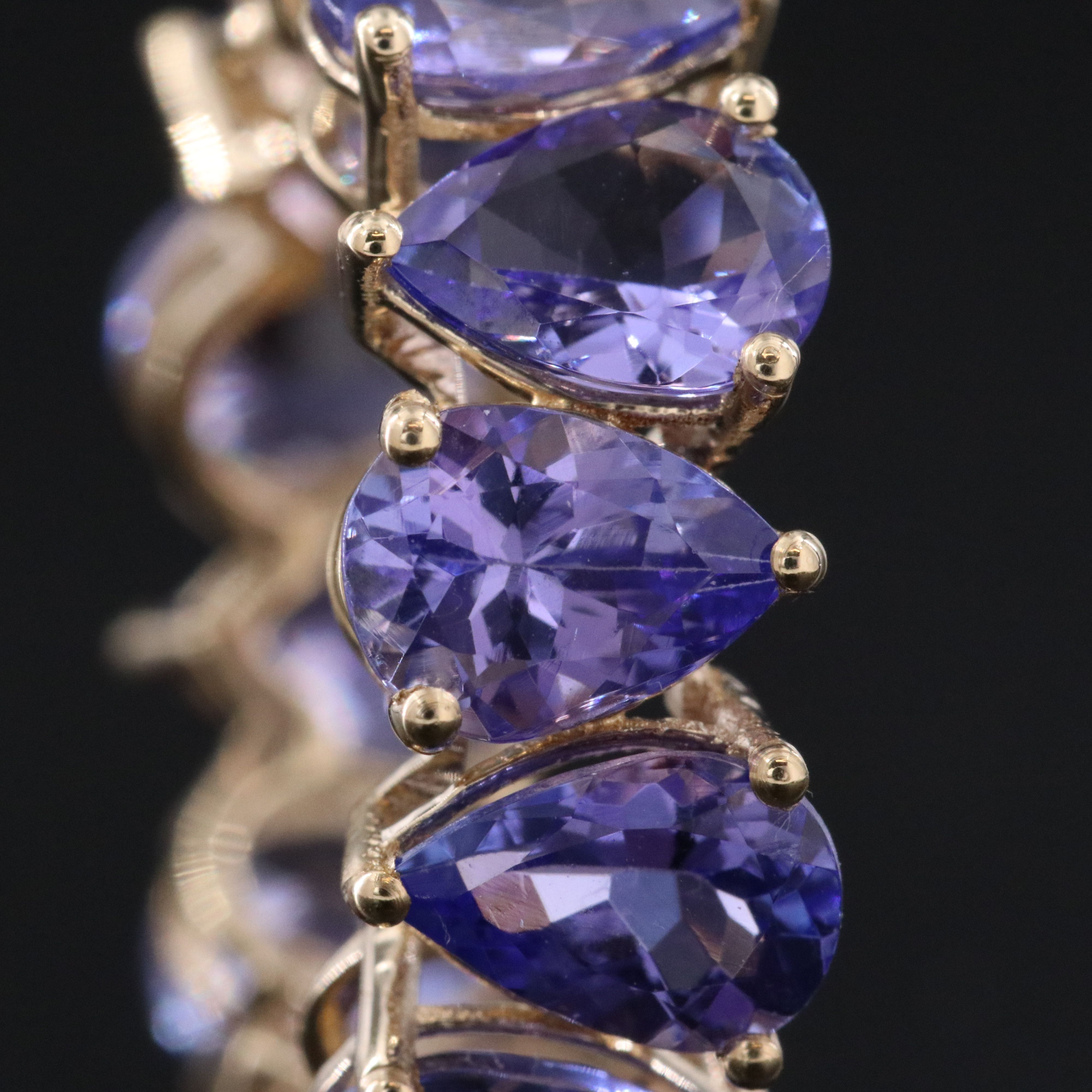 14K 8.63 CTW Tanzanite Eternity Band