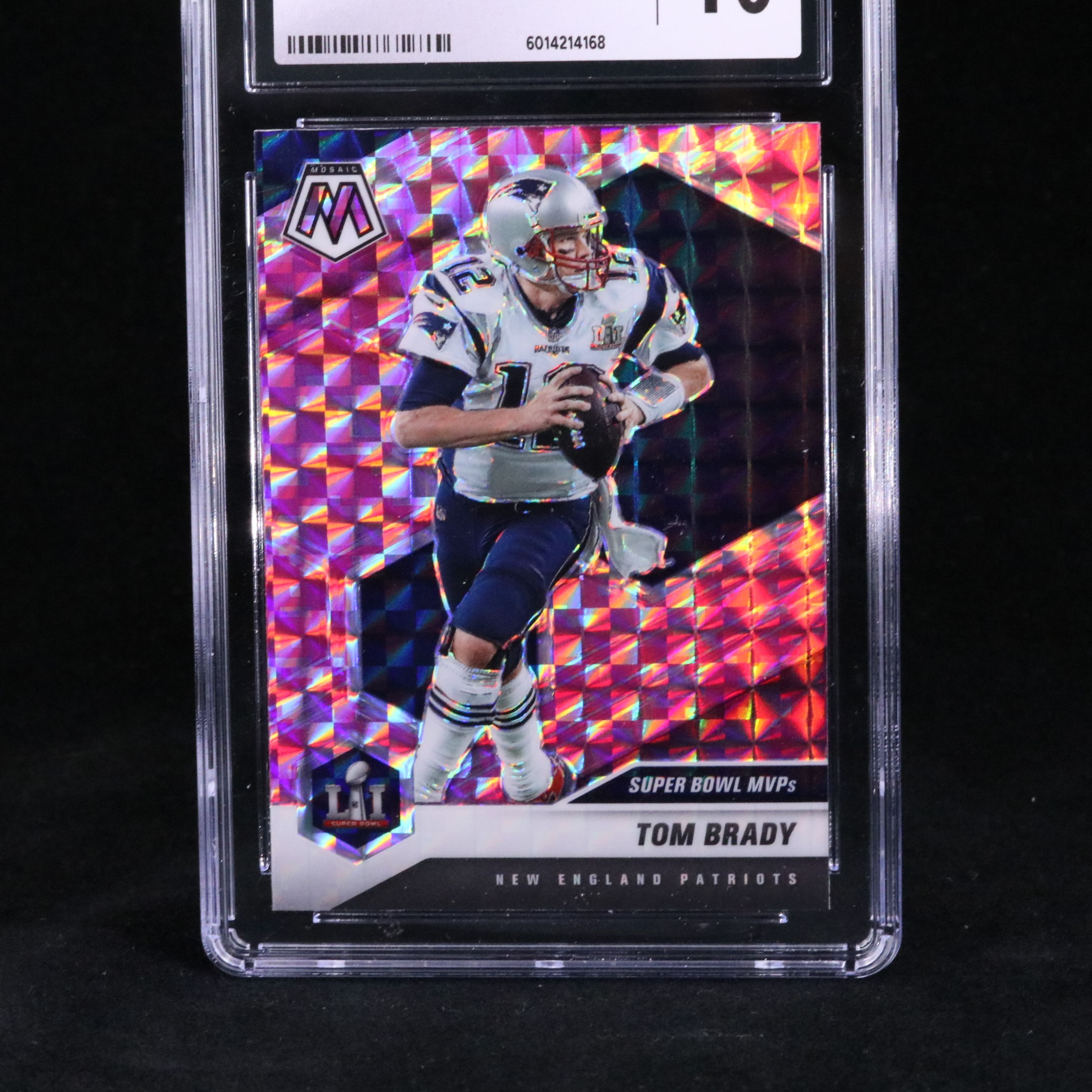 2021 Mosaic Tom Brady Pink Camo Prizm Football Card Graded CGC 10