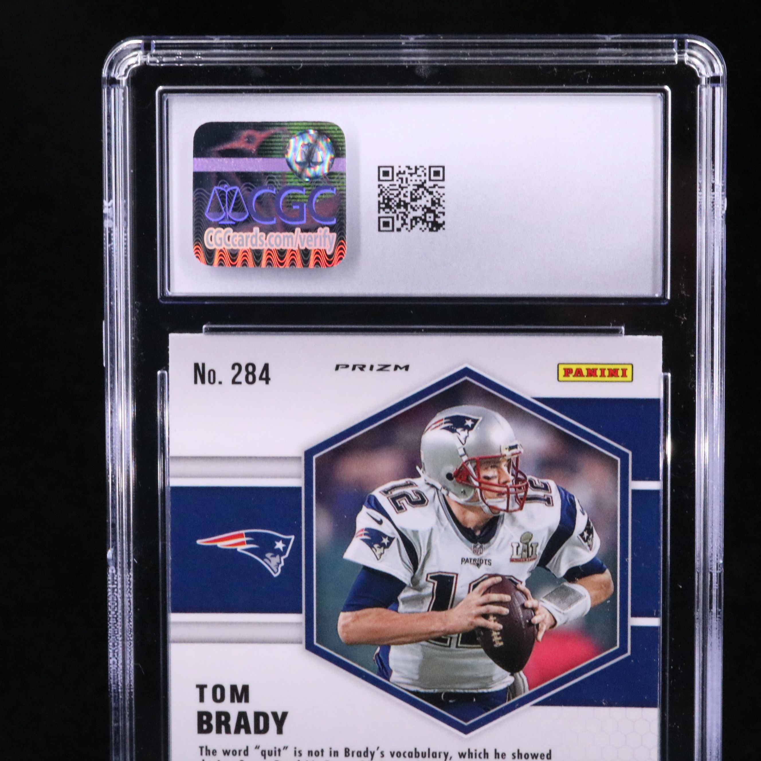 2021 Mosaic Tom Brady Pink Camo Prizm Football Card Graded CGC 10
