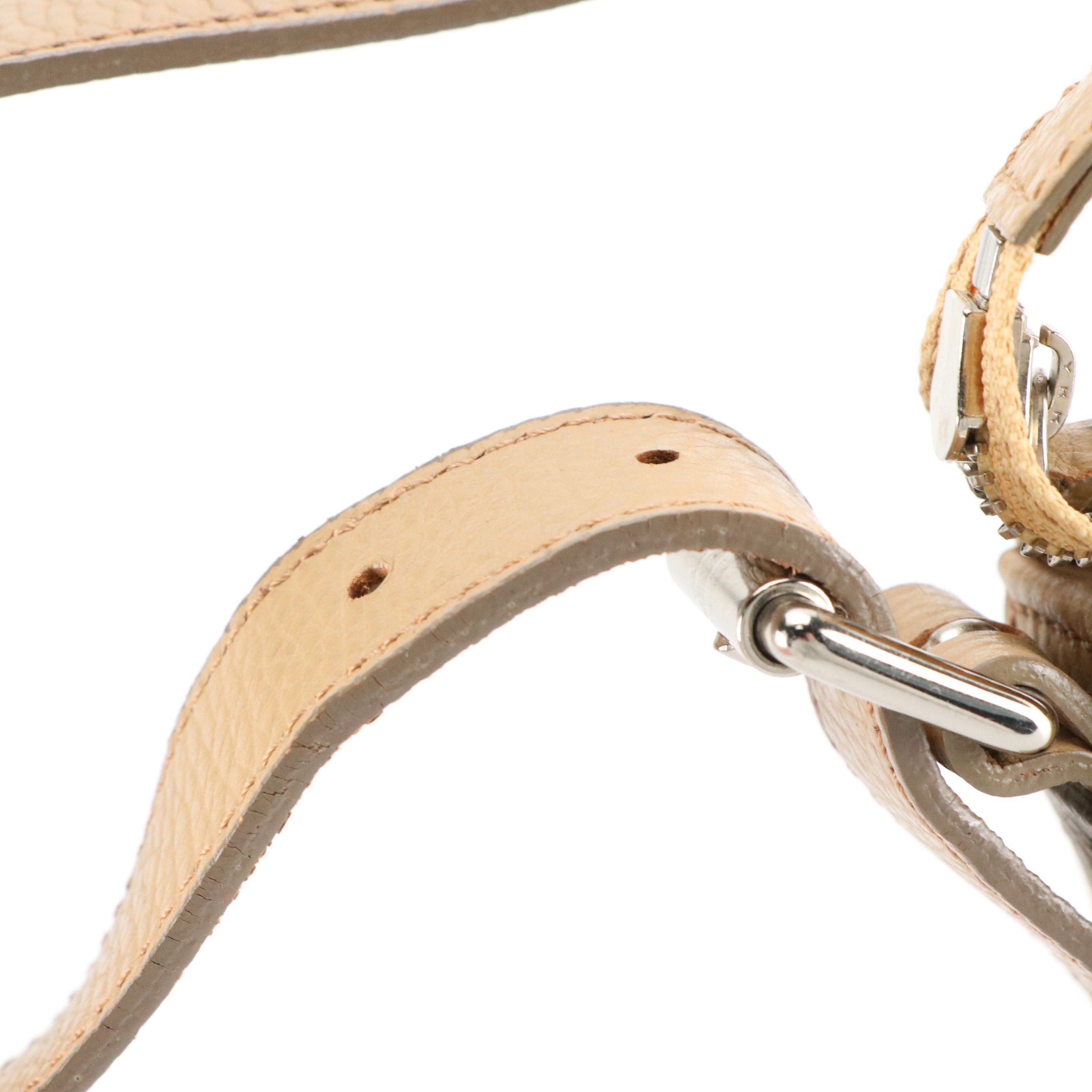 Burberry Hobo Shoulder Bag in Tan Grained Leather