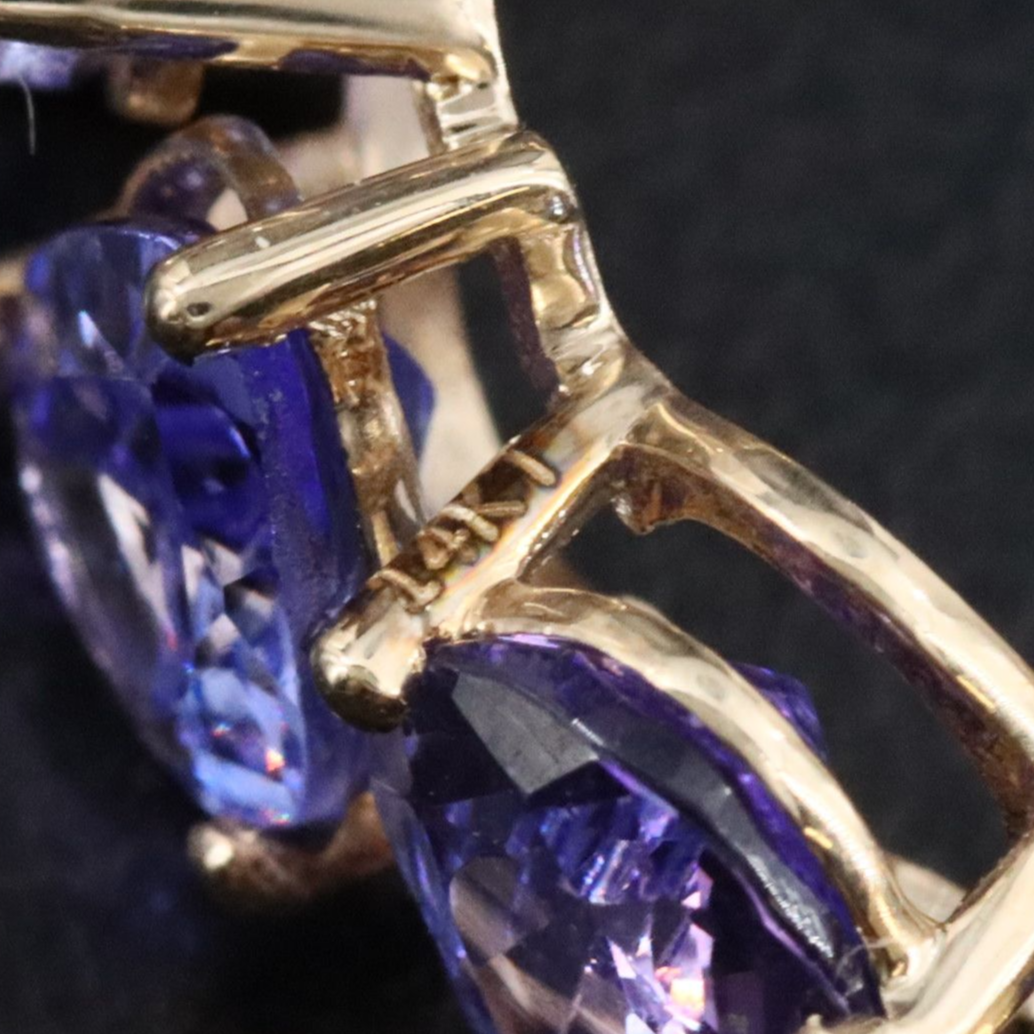 14K 8.78 CTW Tanzanite Eternity Band