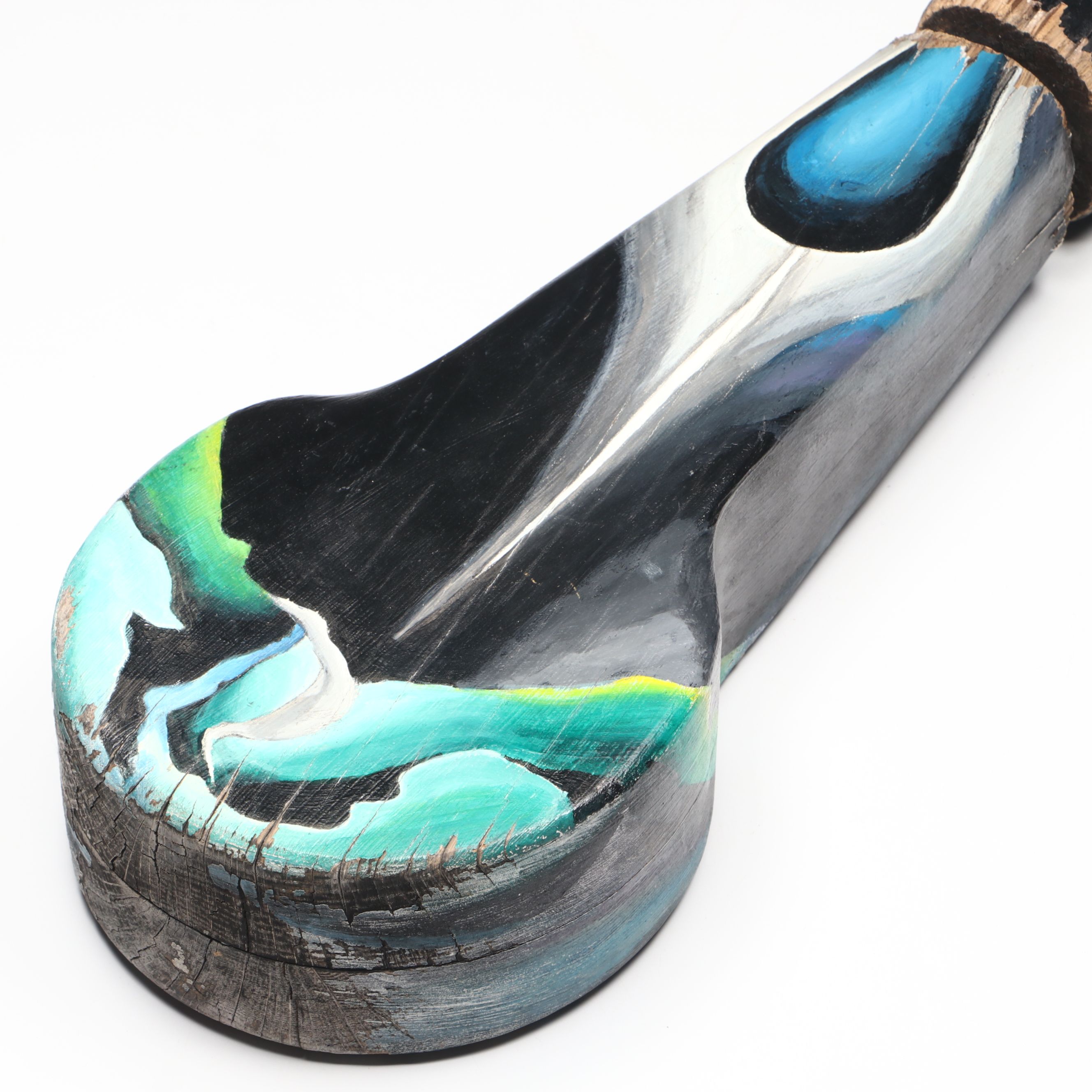 Cypress Krieger Frida Kahlo Hand-Painted Wood Sculpture, Late 20th/21st Century