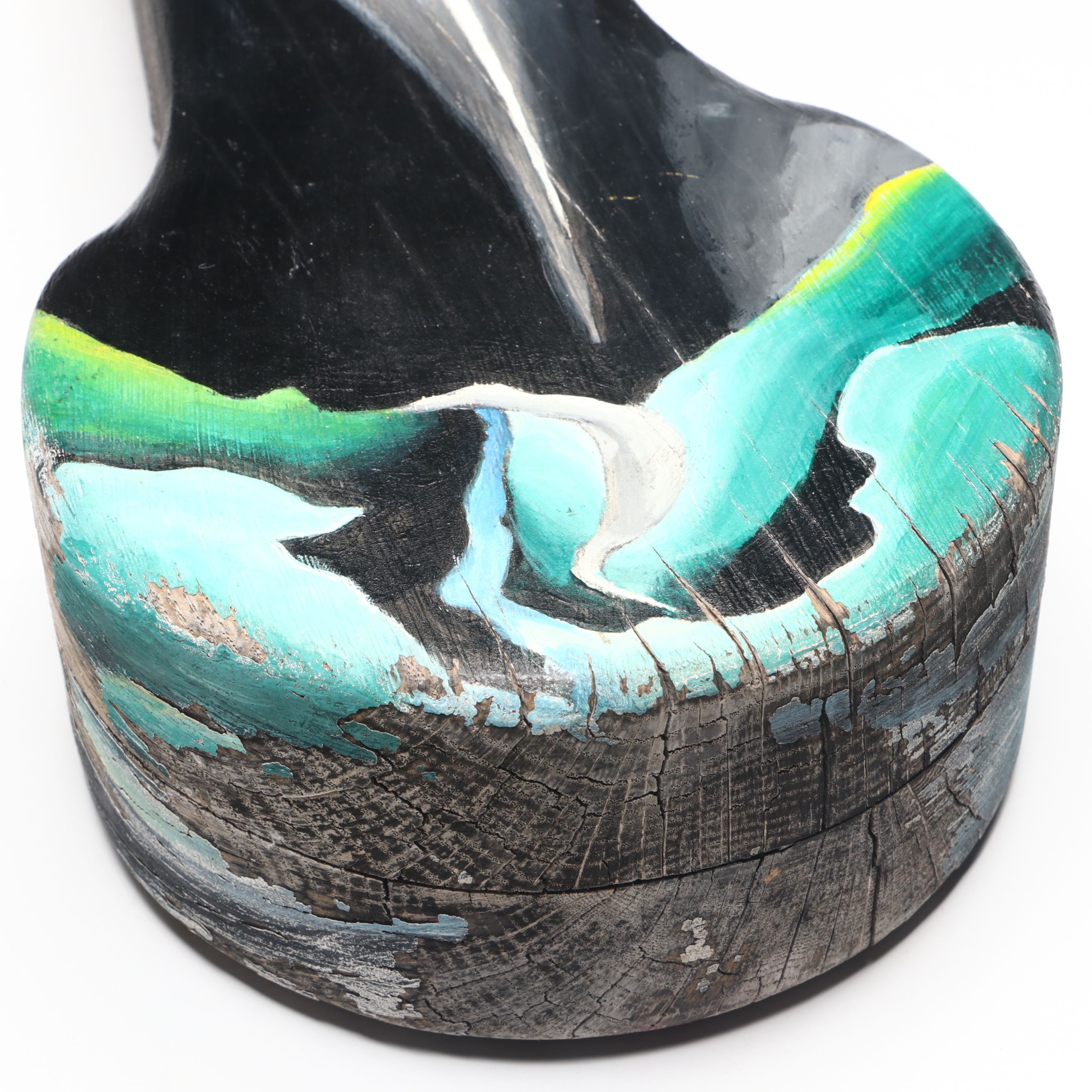 Cypress Krieger Frida Kahlo Hand-Painted Wood Sculpture, Late 20th/21st Century