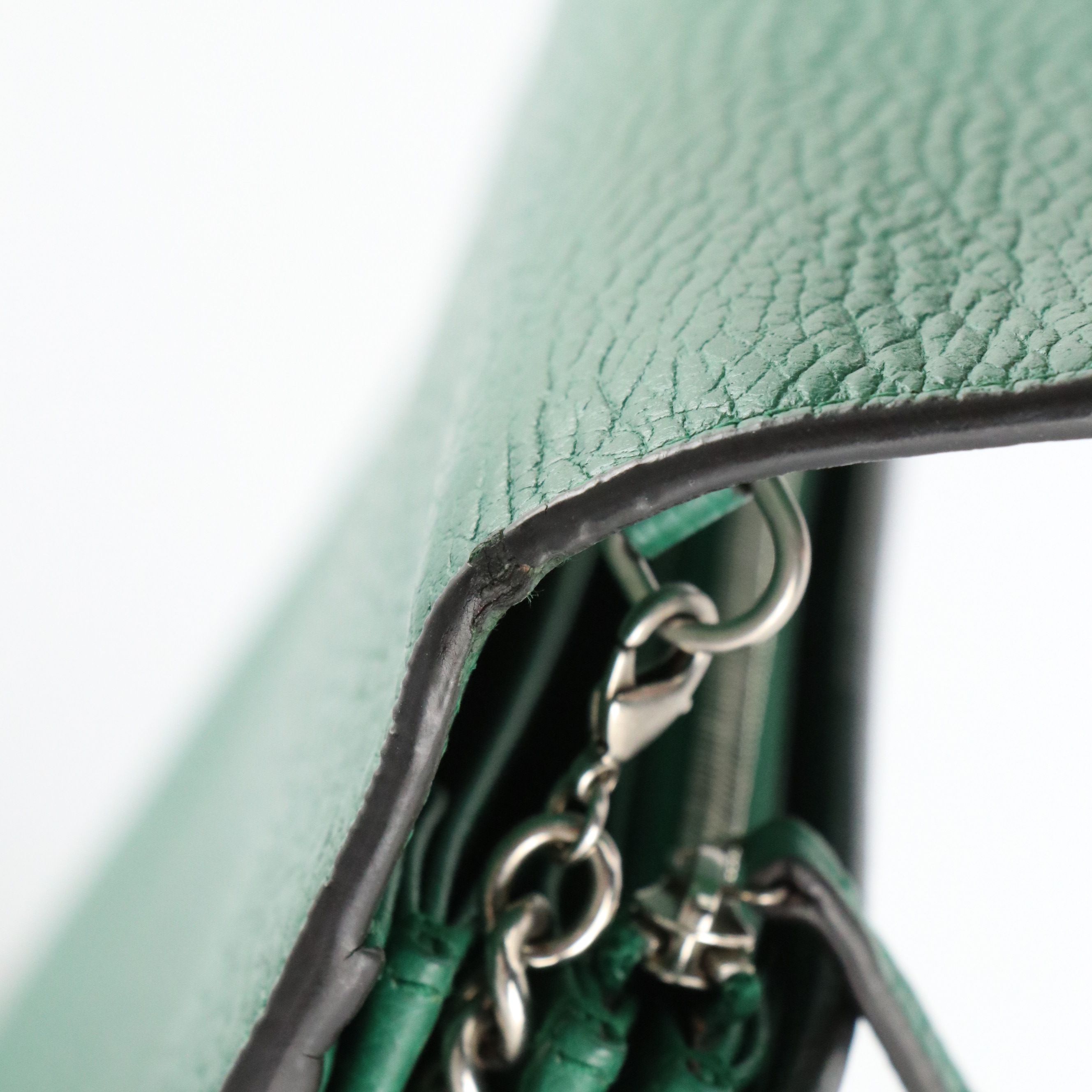 Gucci Small Crystal Dionysus Crossbody Bag in Green Grained Leather