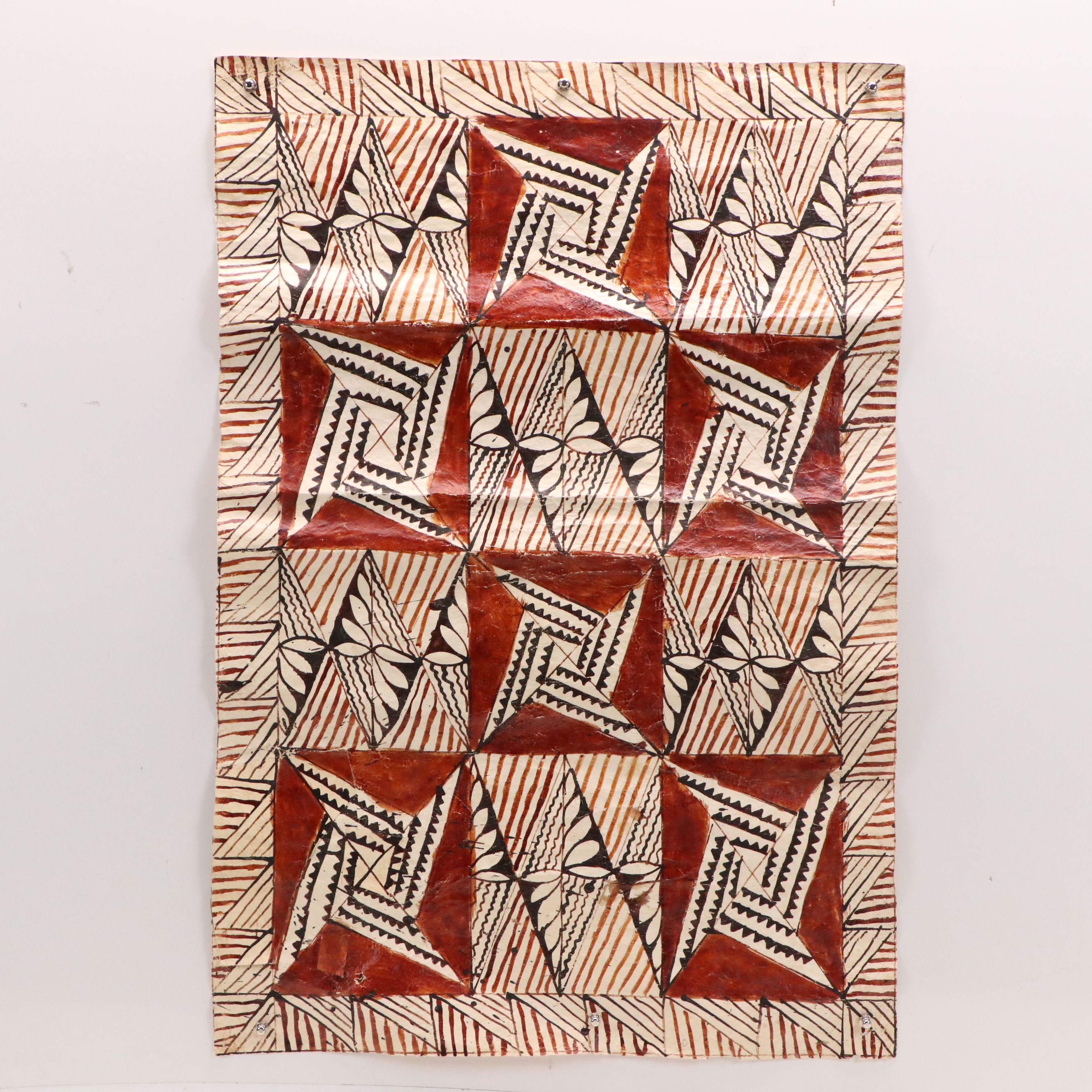 Two Tongan Ngatu Tapa Cloths