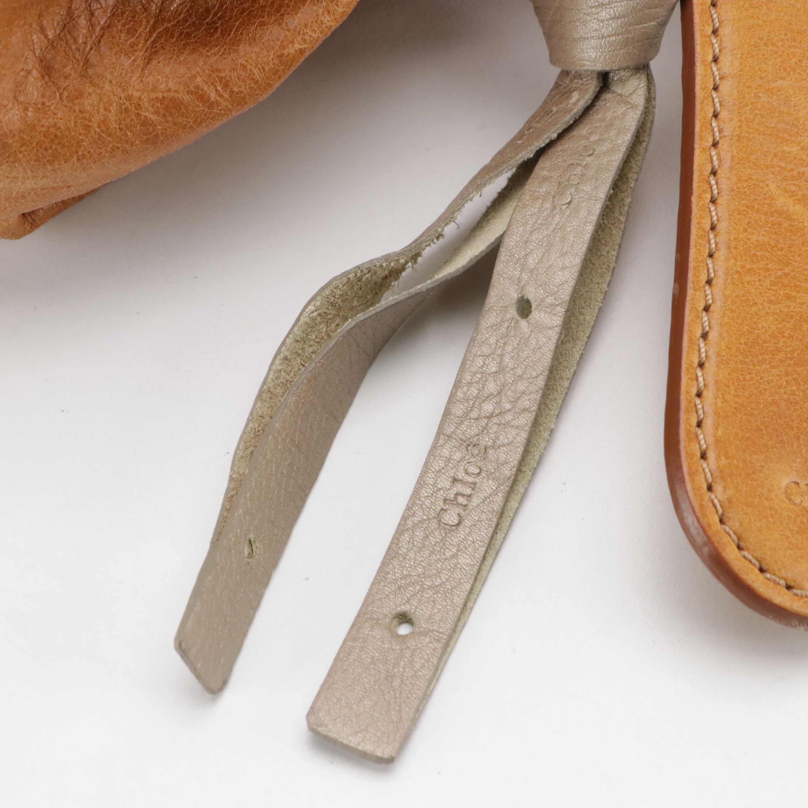 Chloé Large Bay Satchel in Caramel Brown Leather with Quilted Detail