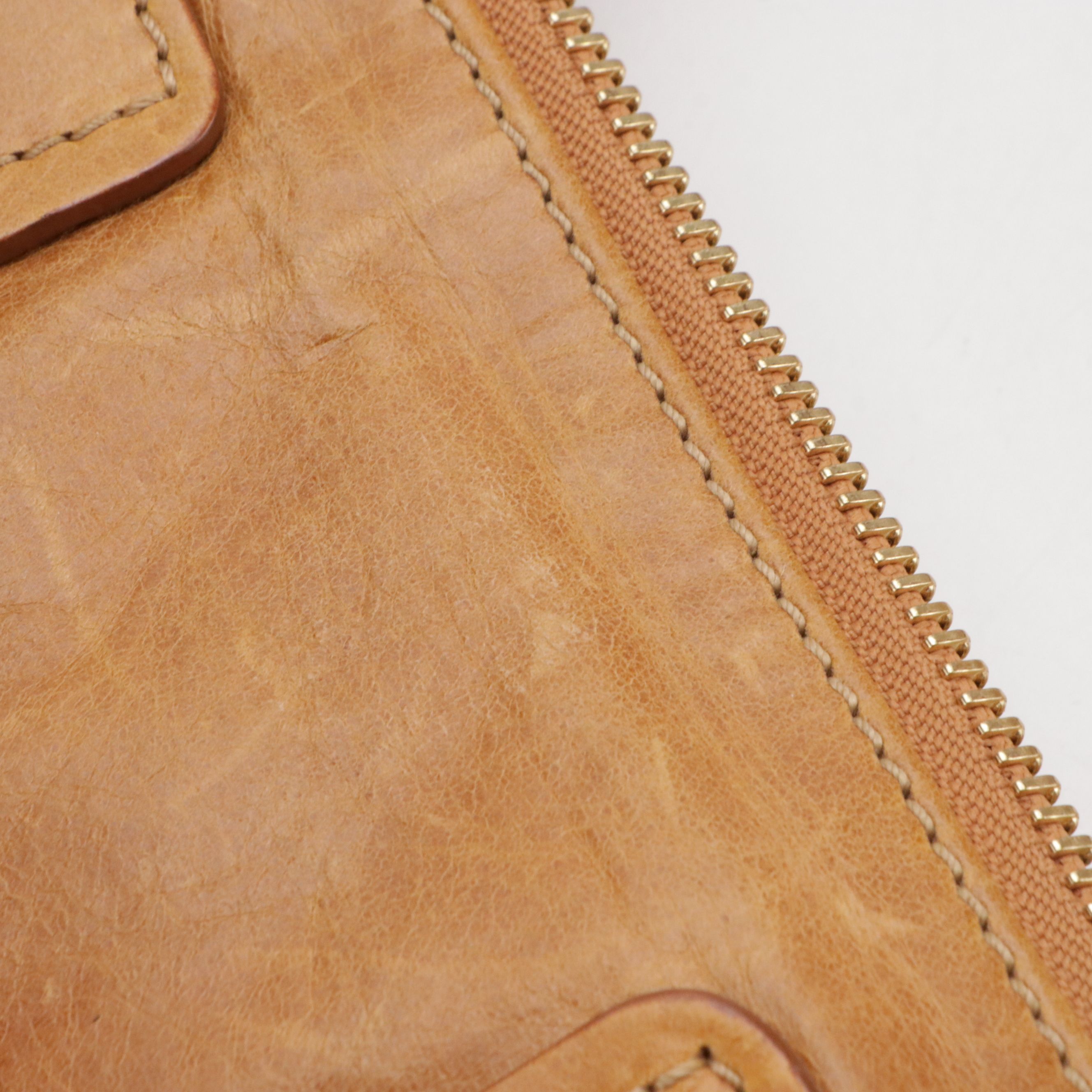 Chloé Large Bay Satchel in Caramel Brown Leather with Quilted Detail