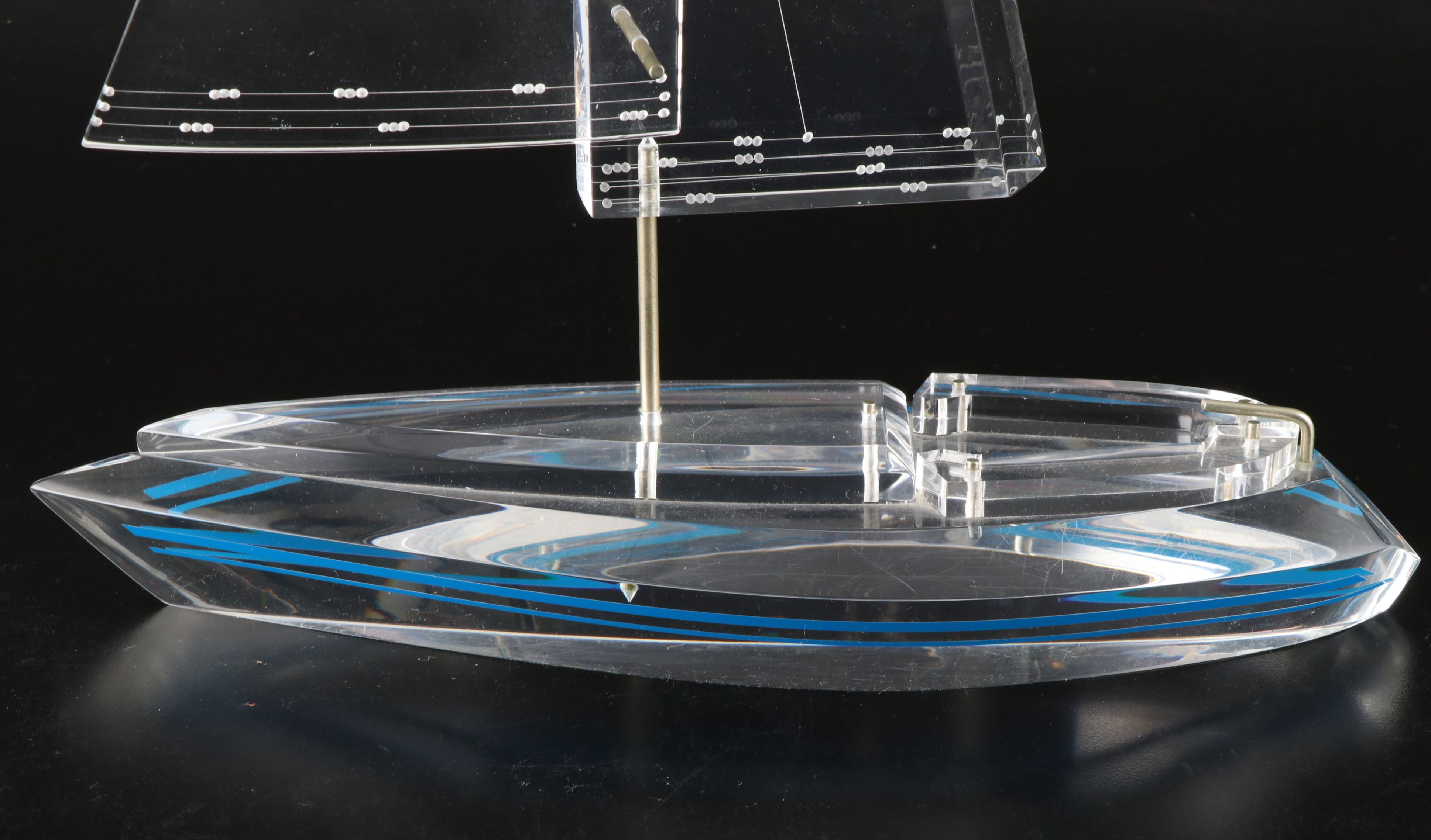 Eugene Brignola Acrylic Racing Yacht Model, Late 20th Century